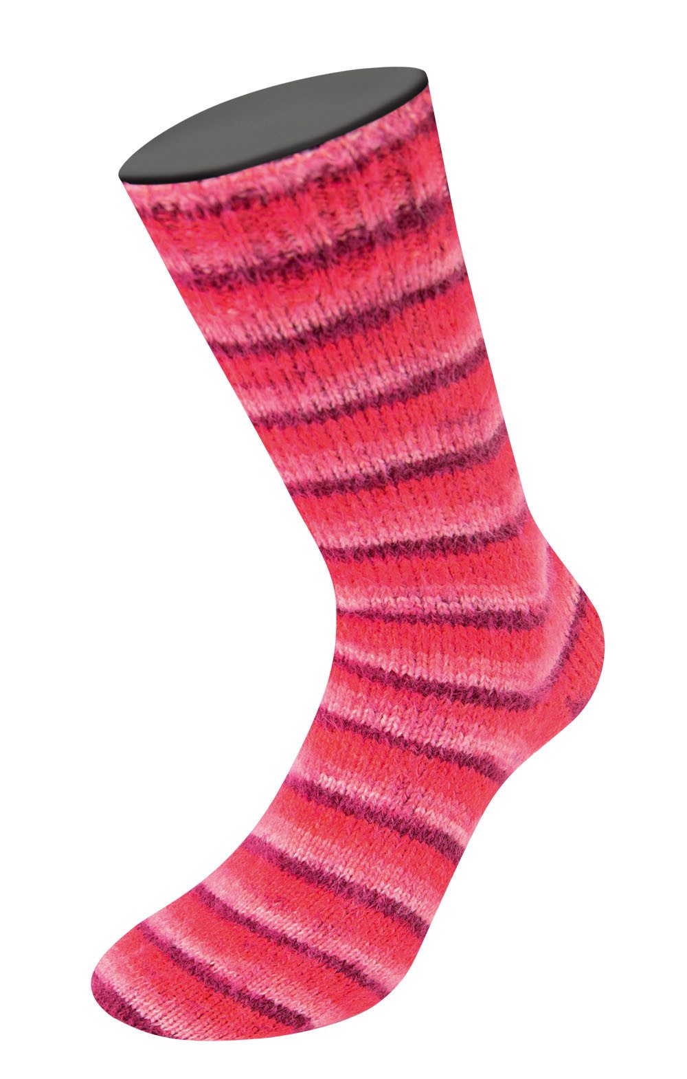 LANA GROSSA Meilenweit 100 g COSY SOCKS SOFT STRIPES Häkelwolle, 400 m (Flauschige Sockenwolle mit Merinowolle mit besonderem Druckeffekt, waschmaschinenfest),  – Bild 2 von 2