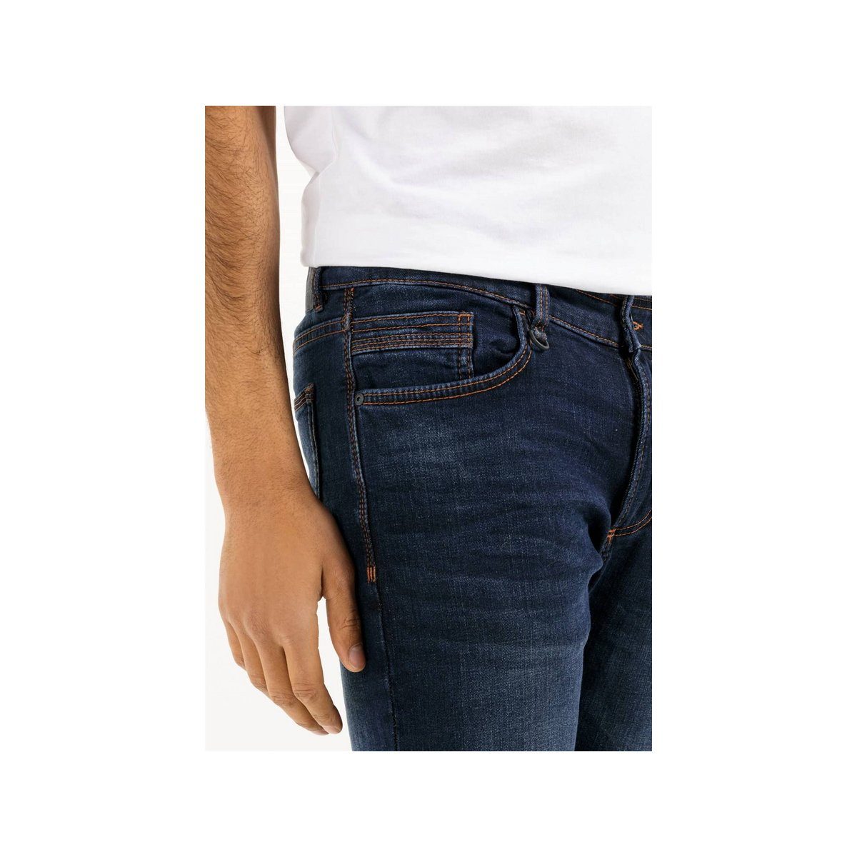 blau camel (1-tlg) active 5-Pocket-Jeans
