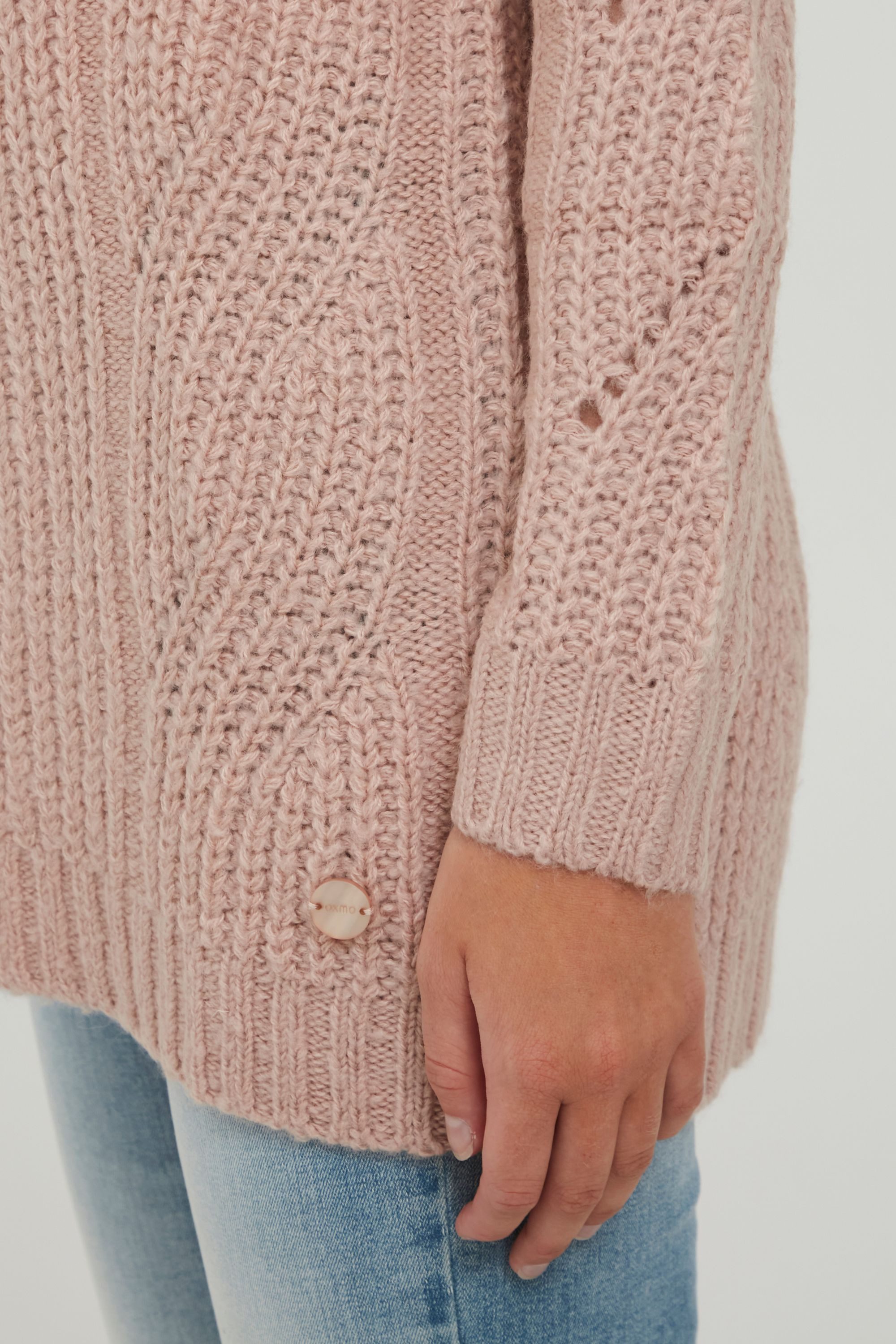 OXMO Strickjacke OXClea Cardigan in Ajour-Strickmuster