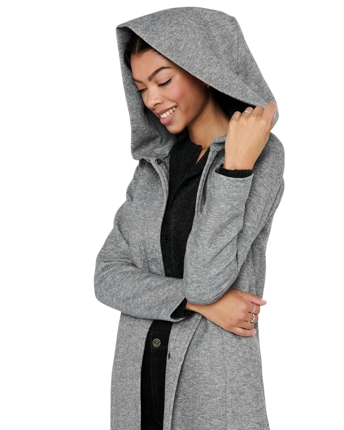 ONLY Kurzmantel herbstliche Jacke mit kuscheliger Kapuze günstig online kaufen