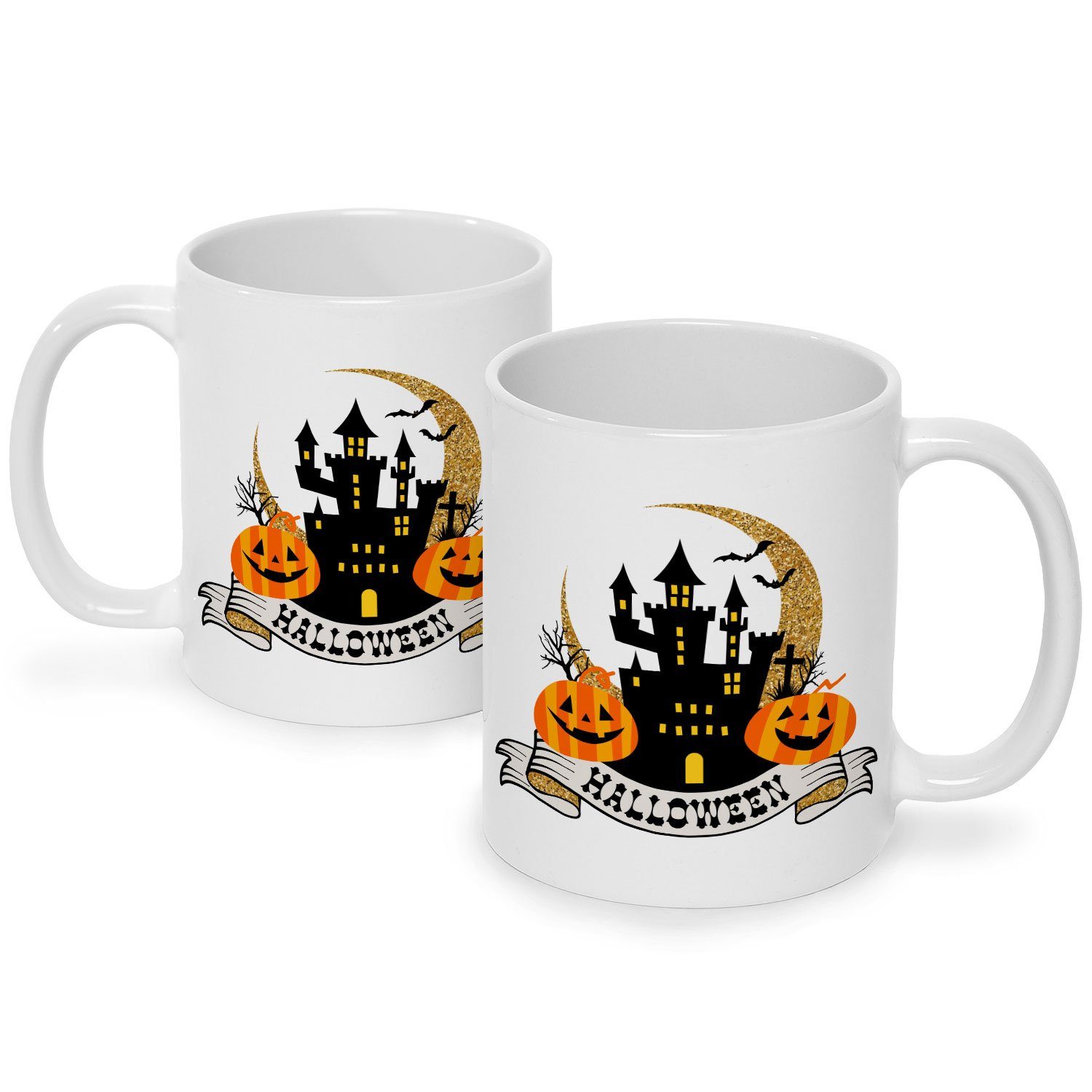 Tasse im für - & Design Sie GRAVURZEILE mit Weiß Geschenk Halloween - Motiv Ihn