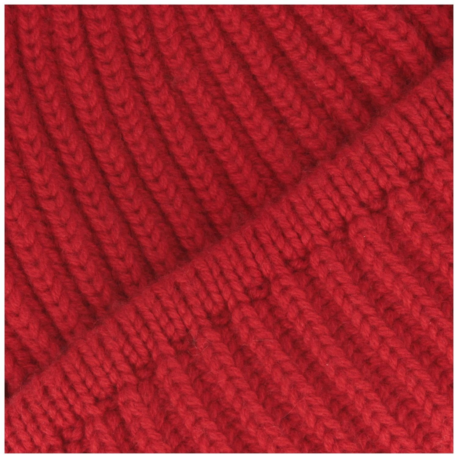 red RIVIERA Umschlagstrickmütze reines Kaschmir dicke CASHMERE 13 Strickmütze