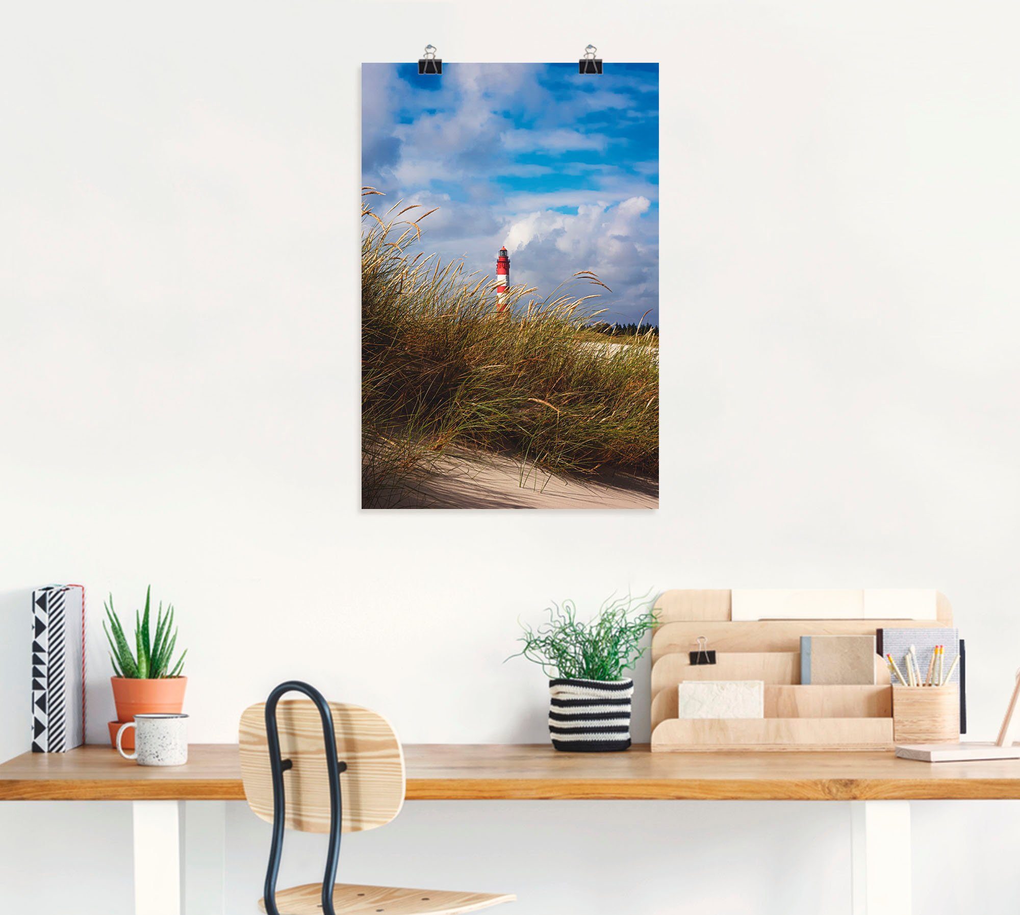 Artland Poster Sommerimpression Amrumer Leuchtturm, Gebäude (1 St), ohne Rahmen