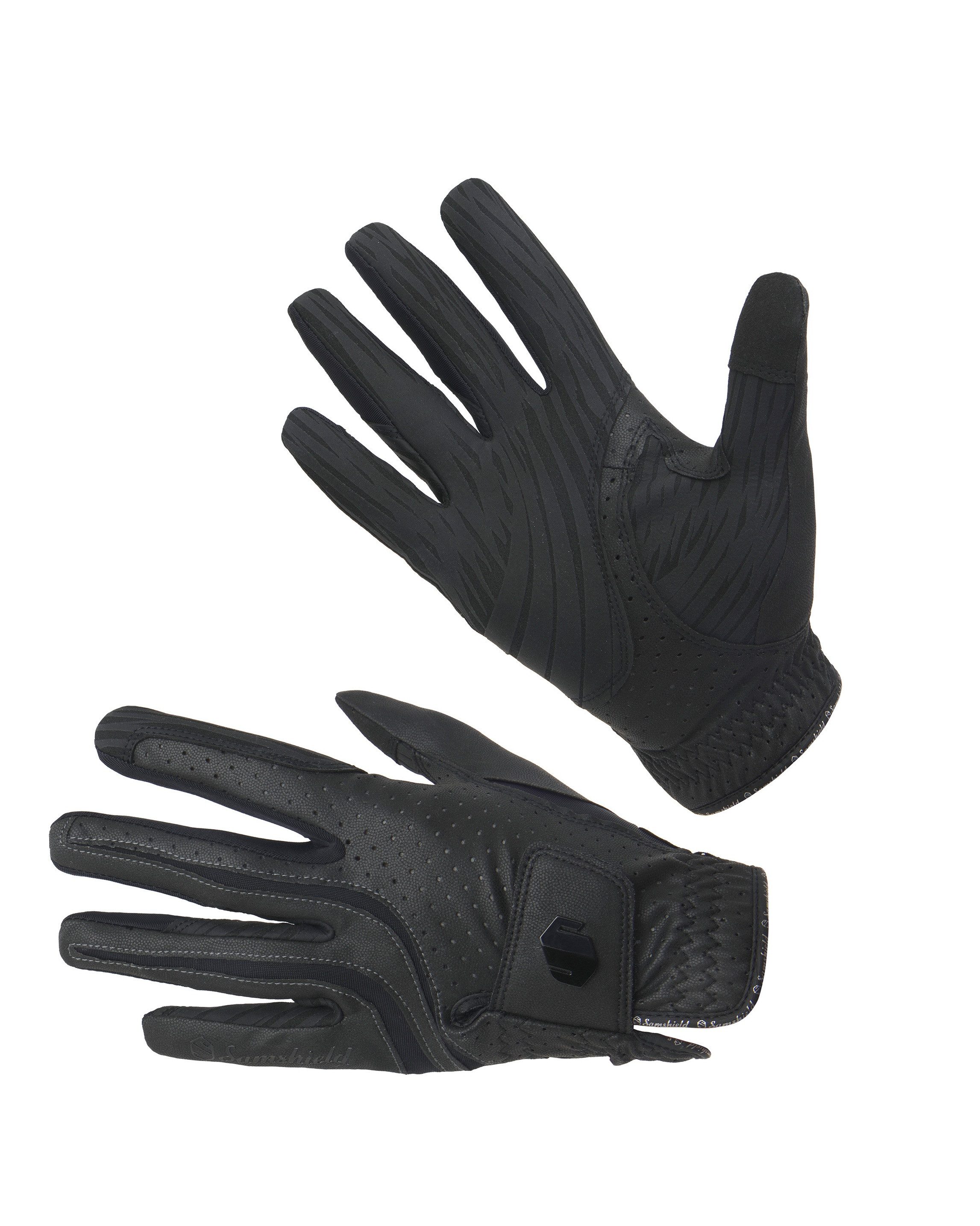 Samshield Reithandschuhe Reithandschuh V-Skin Blason Shine Black in schwarz