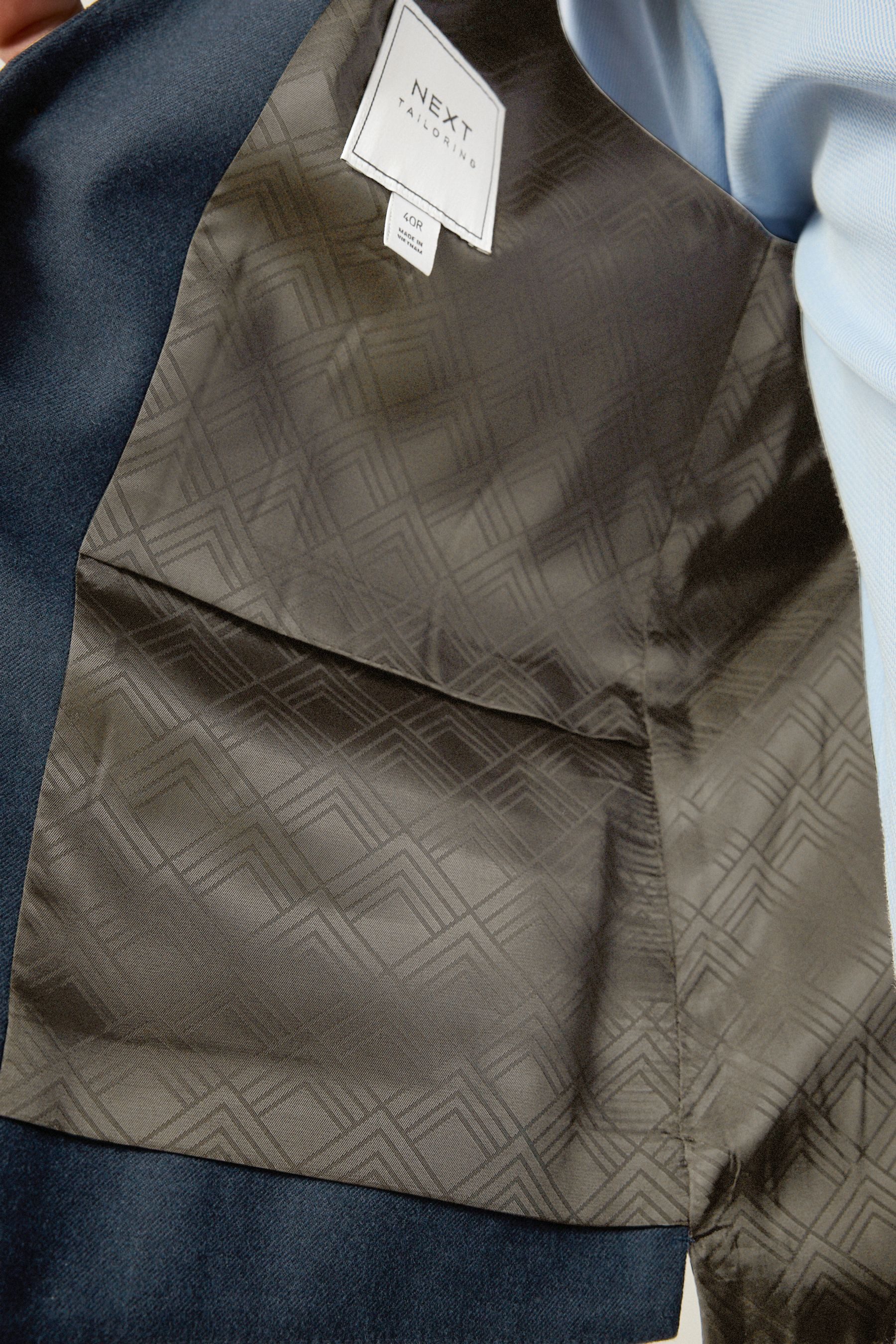 Next Anzugweste Slim Fit Anzugweste mit Flanellstruktur (1-tlg)