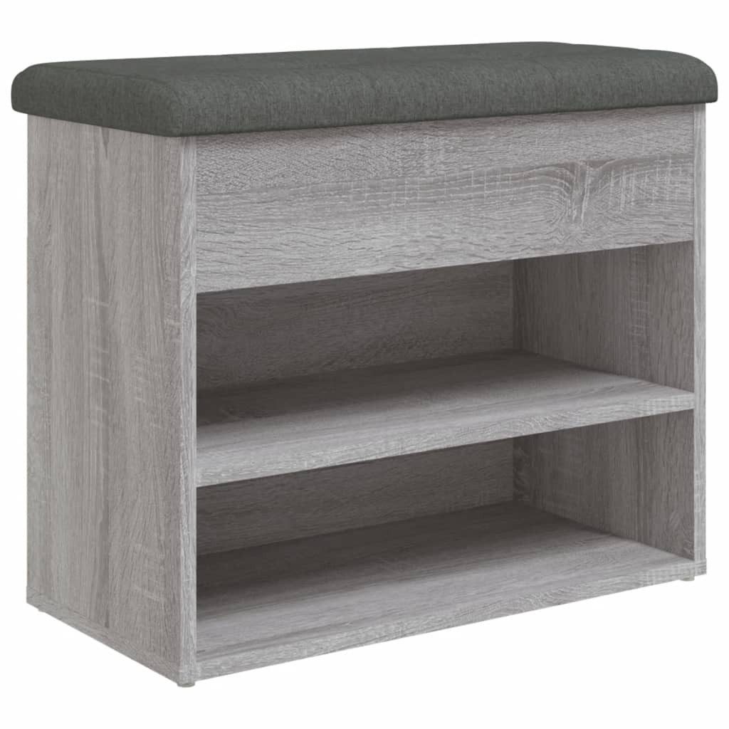vidaXL Sitzbank Schuhbank Grau Sonoma 62x32x50 günstig online kaufen