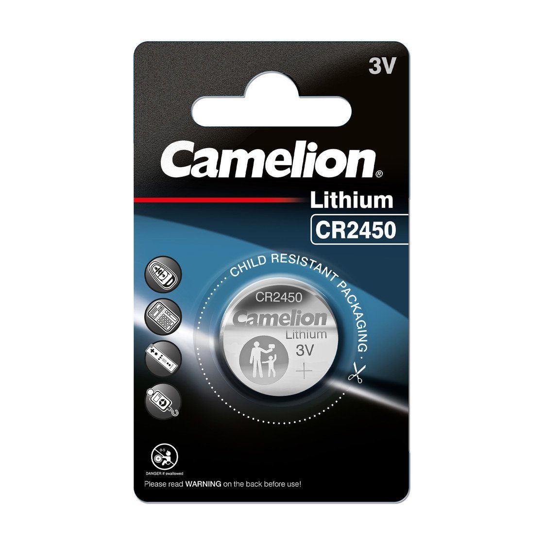 Camelion Knopfzelle Knopfbatterie CR2032 CR2430 CR2450 Knopfzelle, Lithium, Batterie, CR1216, CR1220, CR1225, CR1616, CR1632, CR2016, CR2025