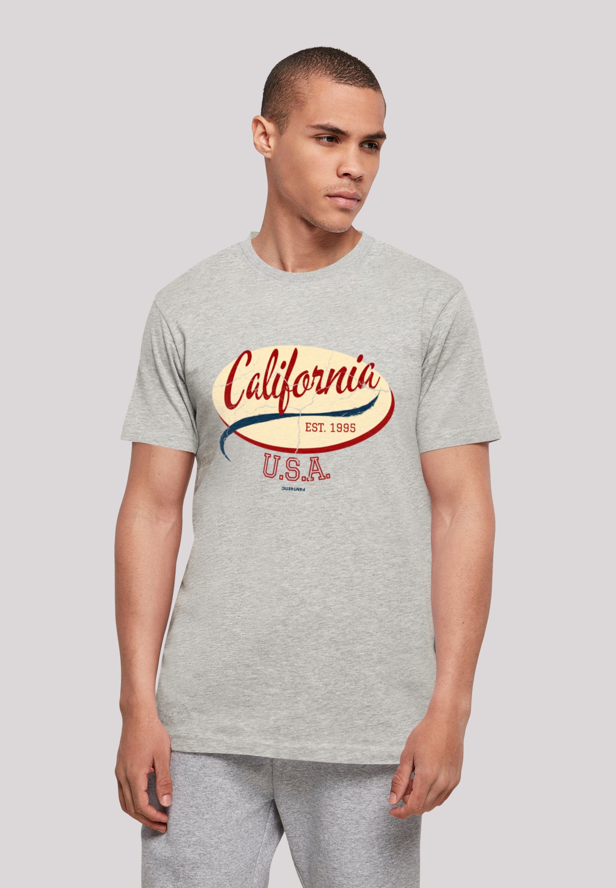 T-Shirt grey F4NT4STIC heather UNISEX California TEE