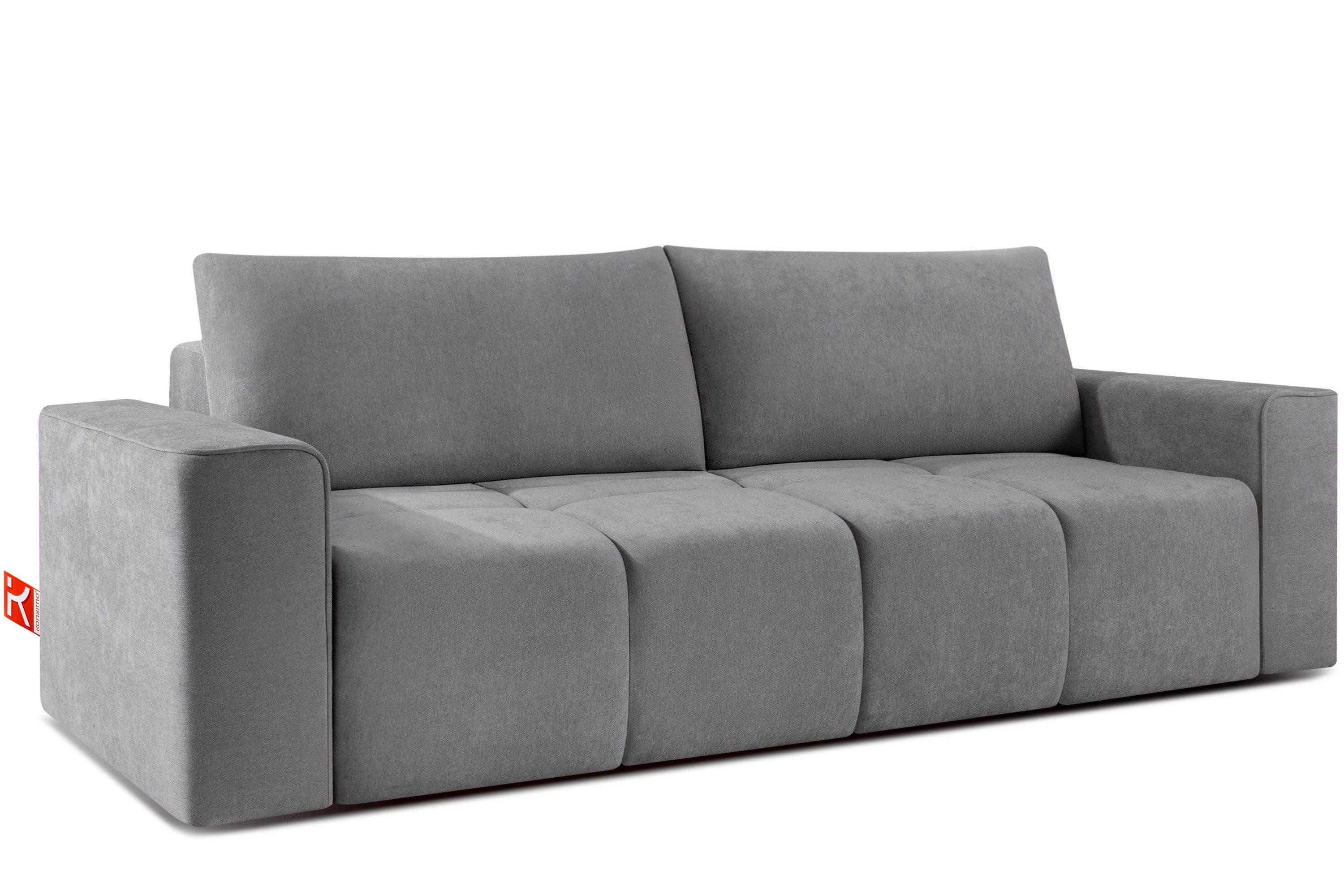 KONSIMO® 3-Sitzer LIGULA Schlafsofa, Sofa, Mega große Liegefläche, hergestellt in der EU, Liegefläche: 192 cm x 158 cm, Rückenkissen mit Reißverschluss, mit Schlaffunktion, Modern