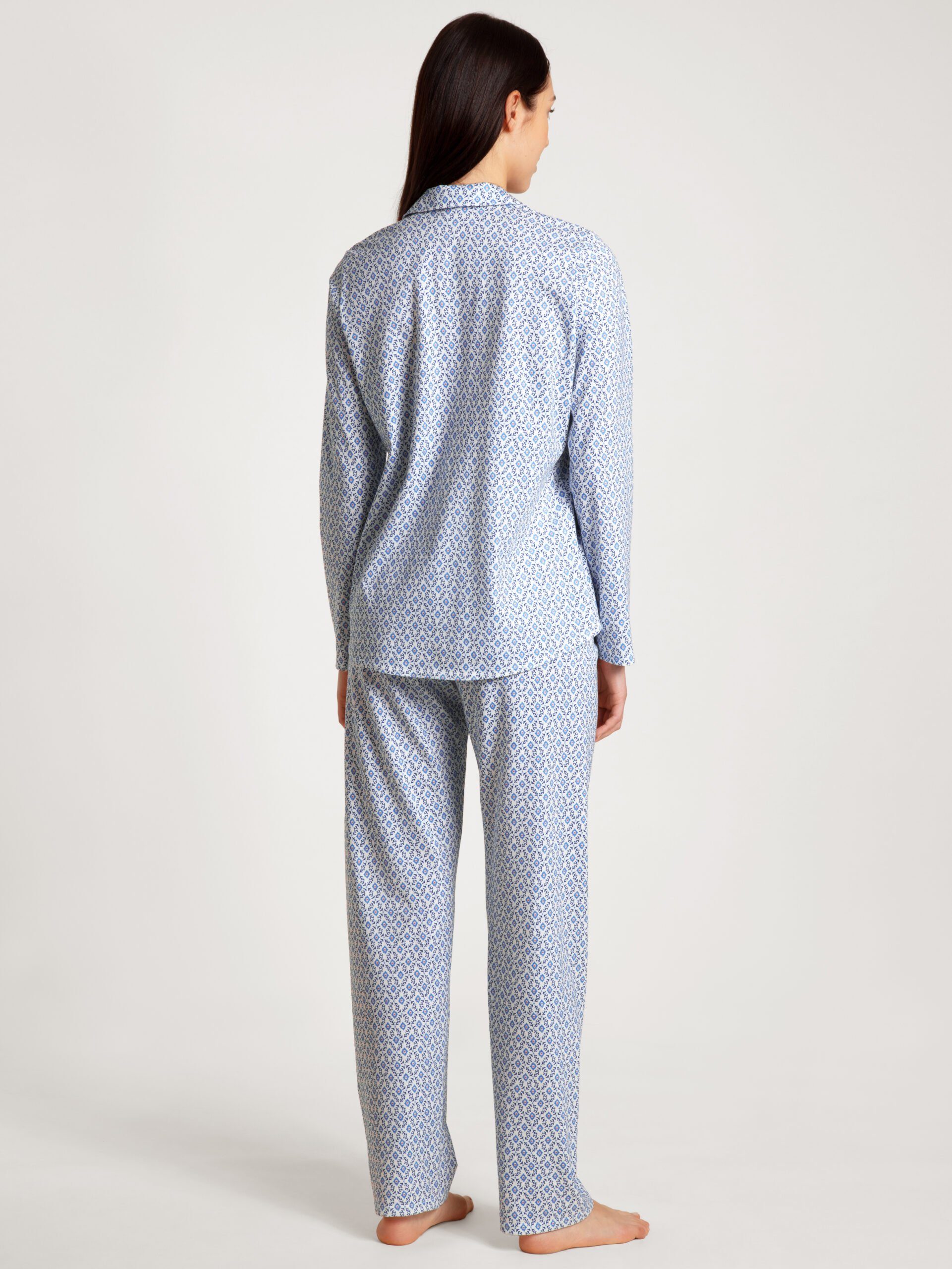 CALIDA Pyjama Calida 1 Stück) tlg., 1 azurit Stück, Damenpyjama 40496 (1 blue