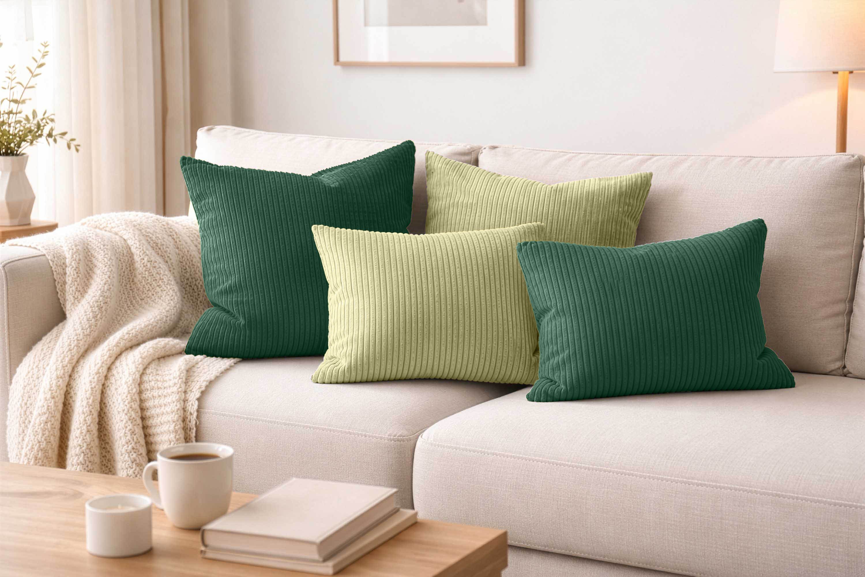 Amilian Dekokissen - Kissen Set 4er - Sofakissen mit Füllung 2x 50x50 + 2x 35x45cm, (4 Stück) Kuschelkissen - Zierkissen mit Kissenfüllung - Couchkissen