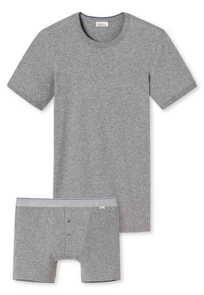 SCHIESSER REVIVAL Unterhemd »Herren Shirt & Shorts Set - 2-tlg - Ludwig,«