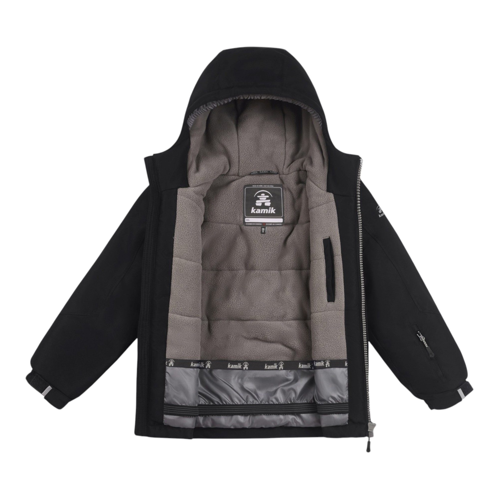 Kamik Winterjacke Niko (wind- und wasserdicht, reflektierend) schwarz Jungen – Bild 3 von 5
