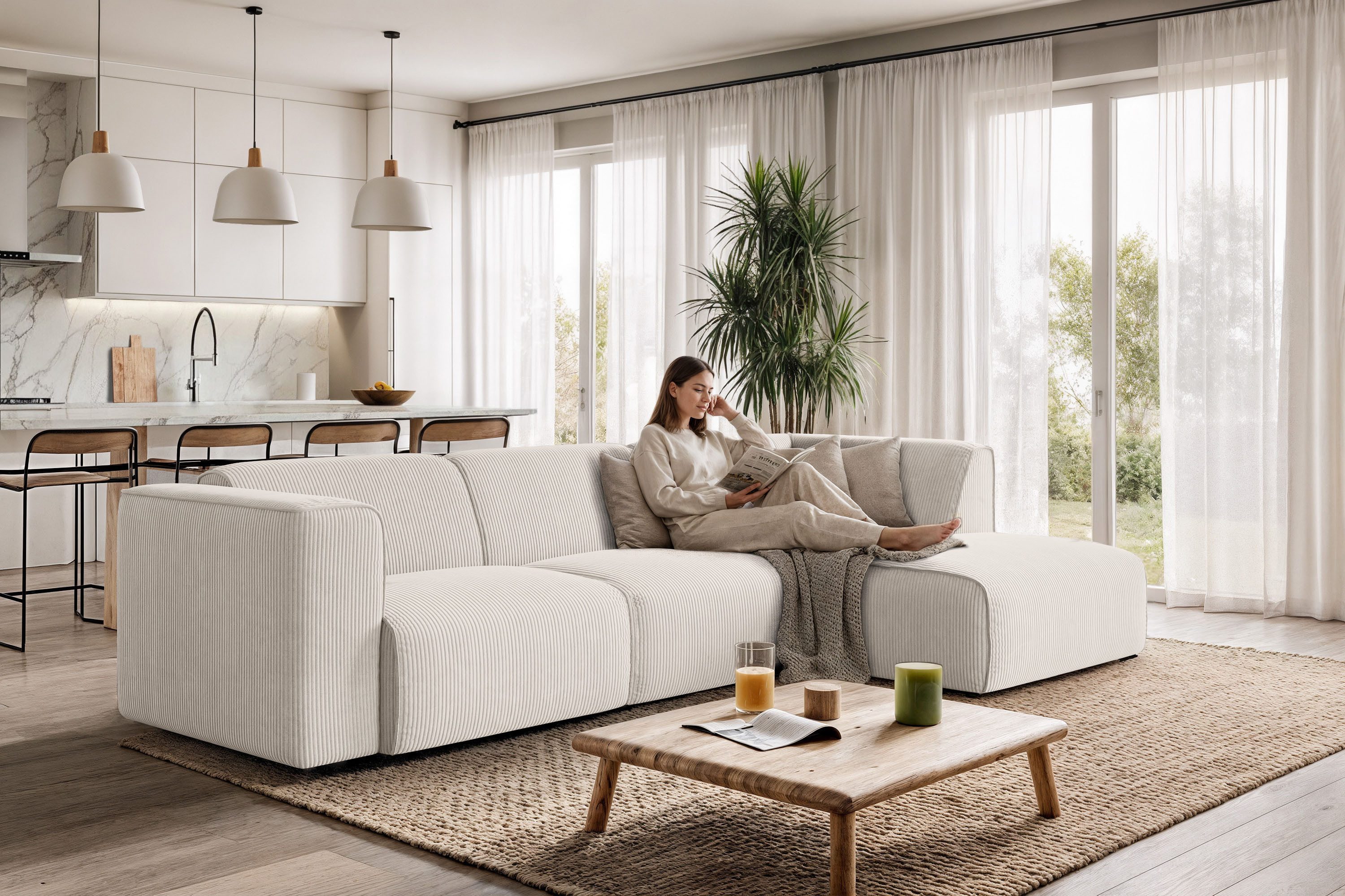 OTTO home Ecksofa Merid L-Form, B: 295 cm - OTTO. Verlässliche Qualität., jederzeit durch Module erweiterbar