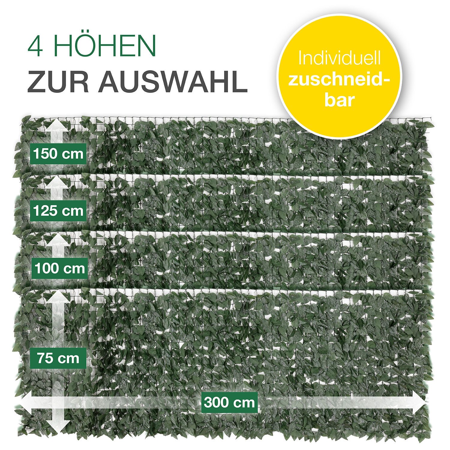 ELONEO Balkonsichtschutz Balkon & Zaun Sichtschutz ohne bohren, 100 cm hoch, versch. Größen UV-/Wetterbeständig, inkl. 20 hochwertiger Kabelbinder – Bild 5 von 5