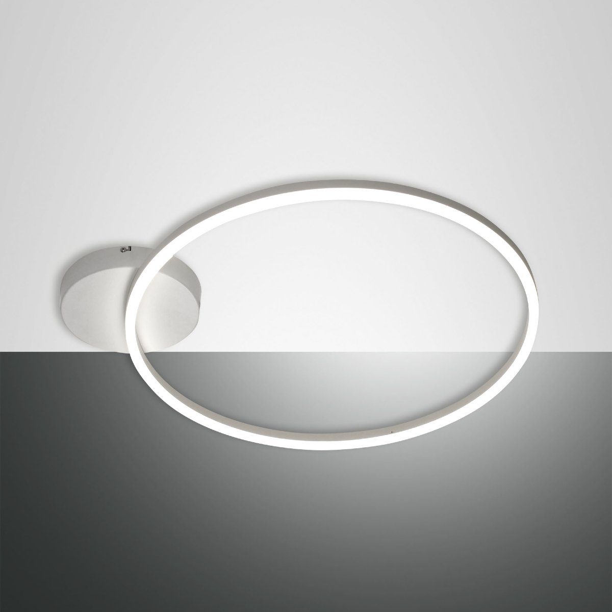 FABAS Weiß, LUCE Look LED integriert, Büro-Beleuchtung, Deckenleuchte LED Schwarz cleaner oder Warmweiß, fest Giotto,