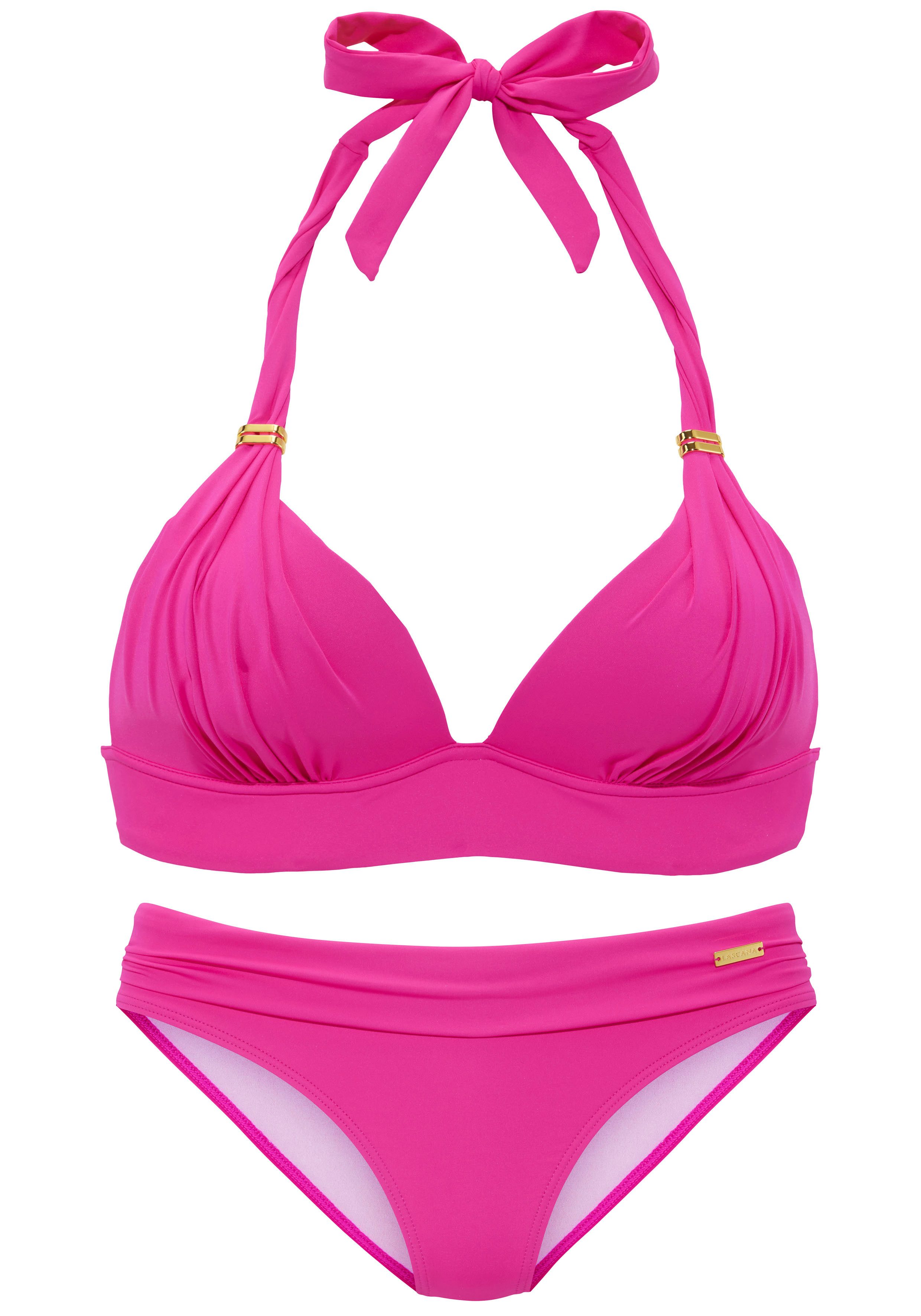 LASCANA Triangel-Bikini Toni mit goldfarbenen Accessoires günstig online kaufen