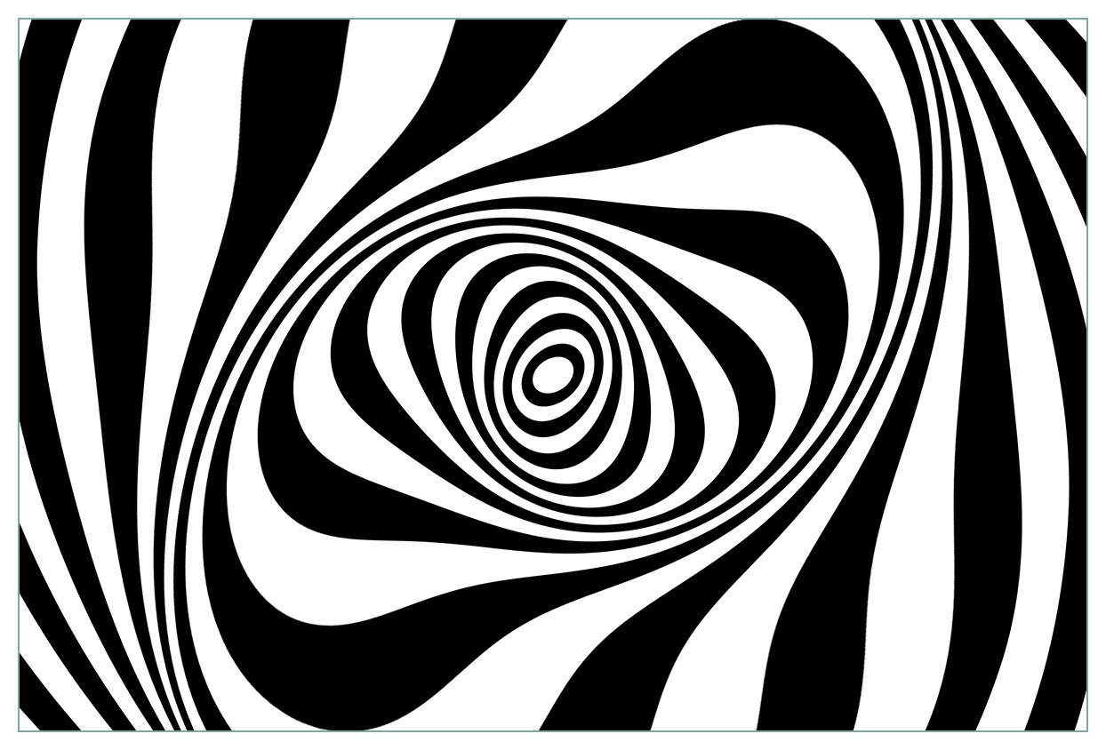Wallario Küchenrückwand Optische Täuschung - Zebra Muster - schwarz weiß, (1-tlg)