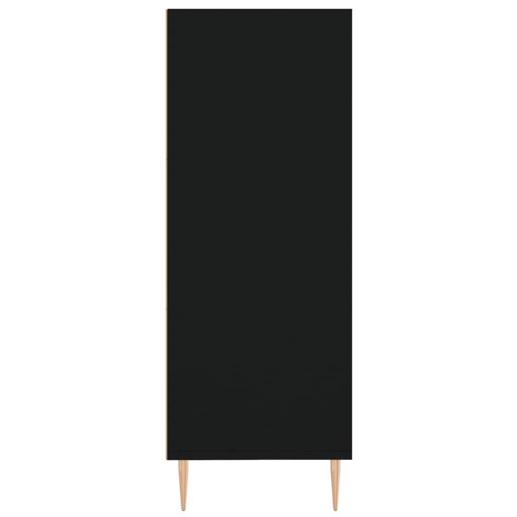 Schwarz 69,5x32,5x90 cm Holzwerkstoff Bücherregal furnicato