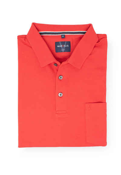 MARVELIS Poloshirt Poloshirt - Quick Dry - Einfarbig - Lackrot Quick Dry
