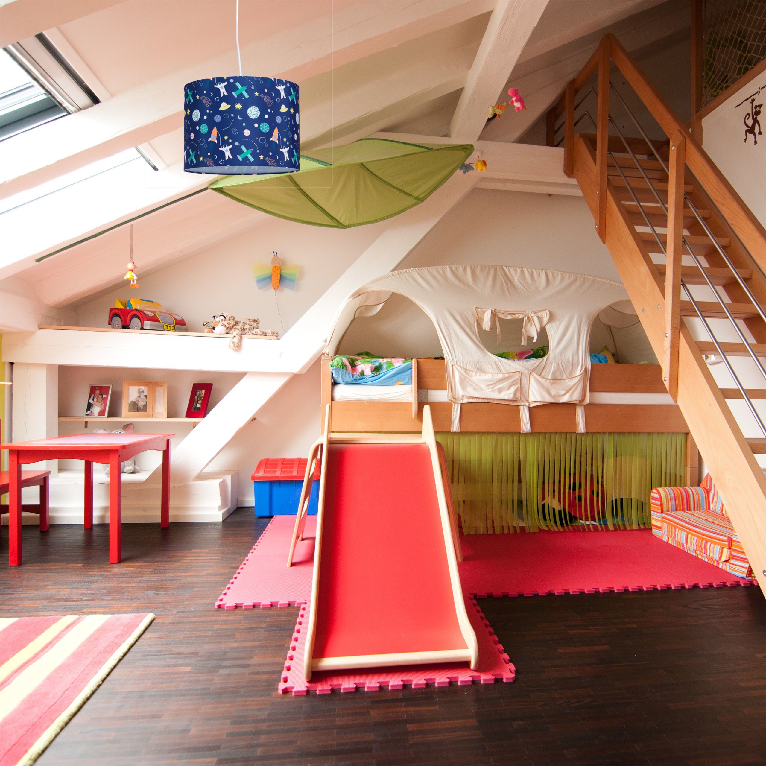 relaxdays Hängeleuchte Hängelampe Kinderzimmer Weltraum günstig online kaufen