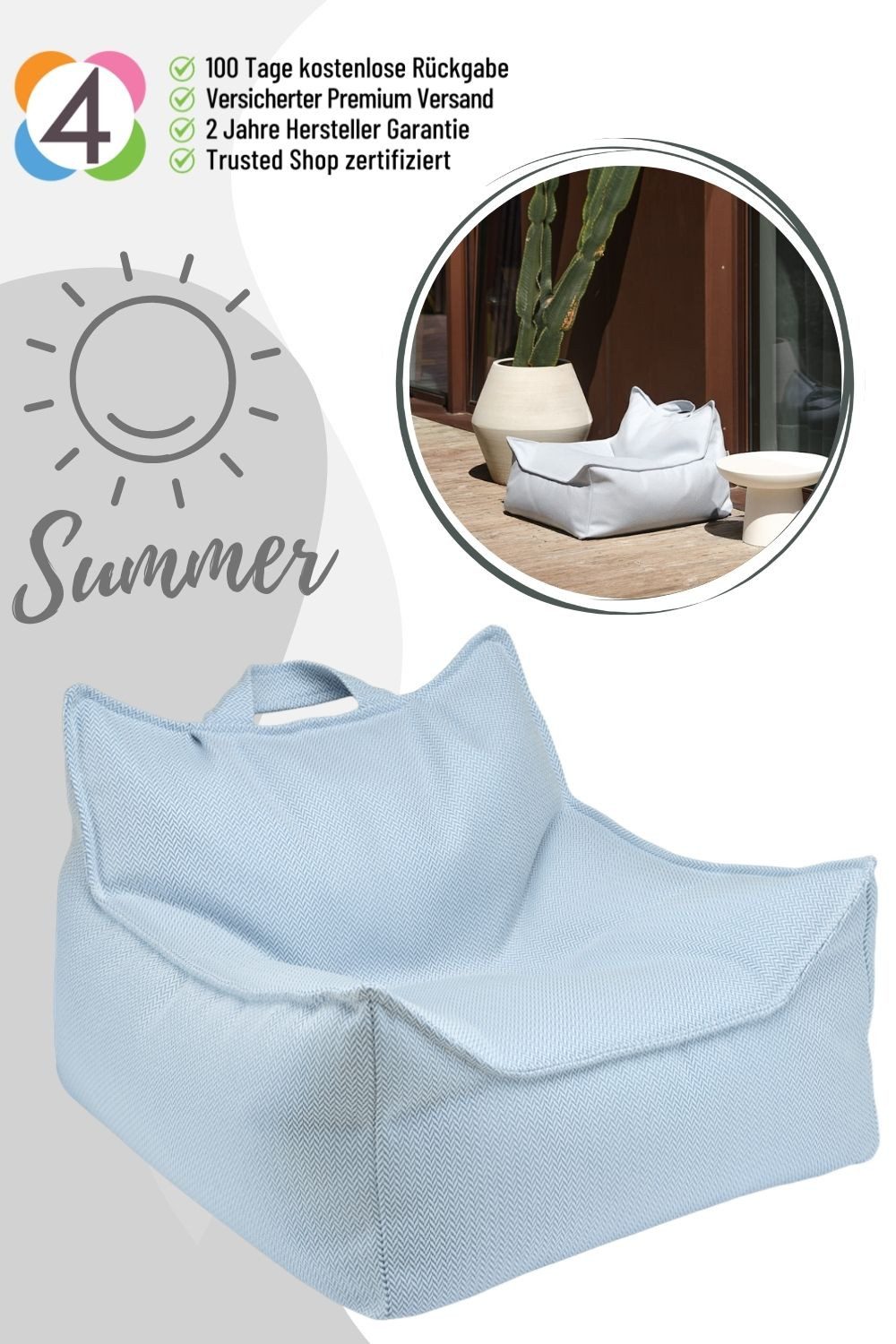 Wigiwama Kindersessel Outdoor Beanbag Chair / Outdoor Sitzsack
