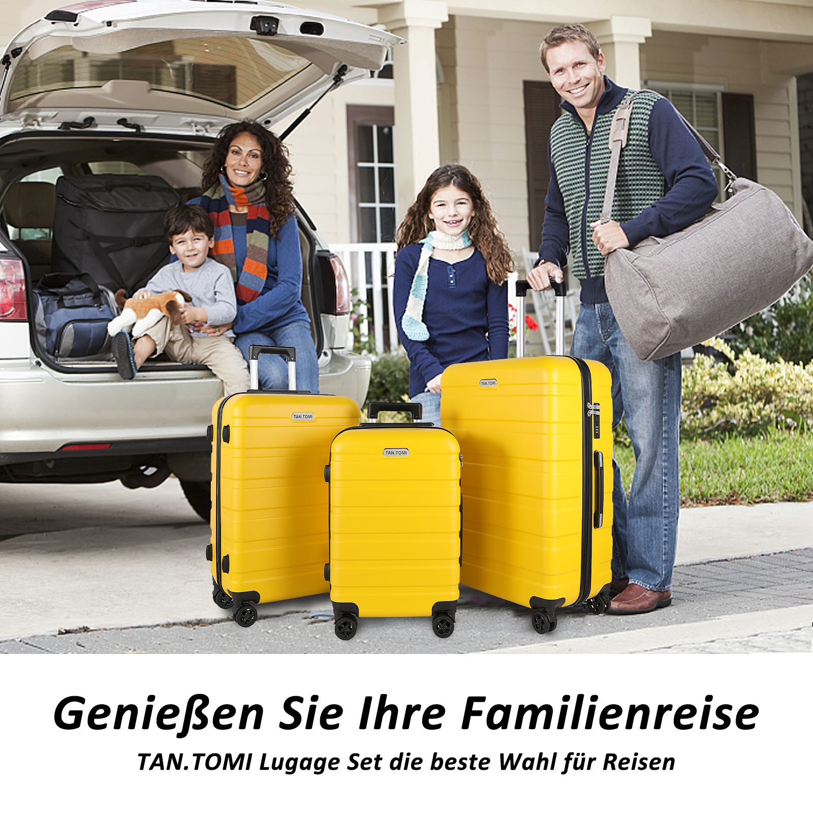 TAN.TOMI Kofferset Trolleyset 3-teilig (M,L,XL) ABS günstig online kaufen