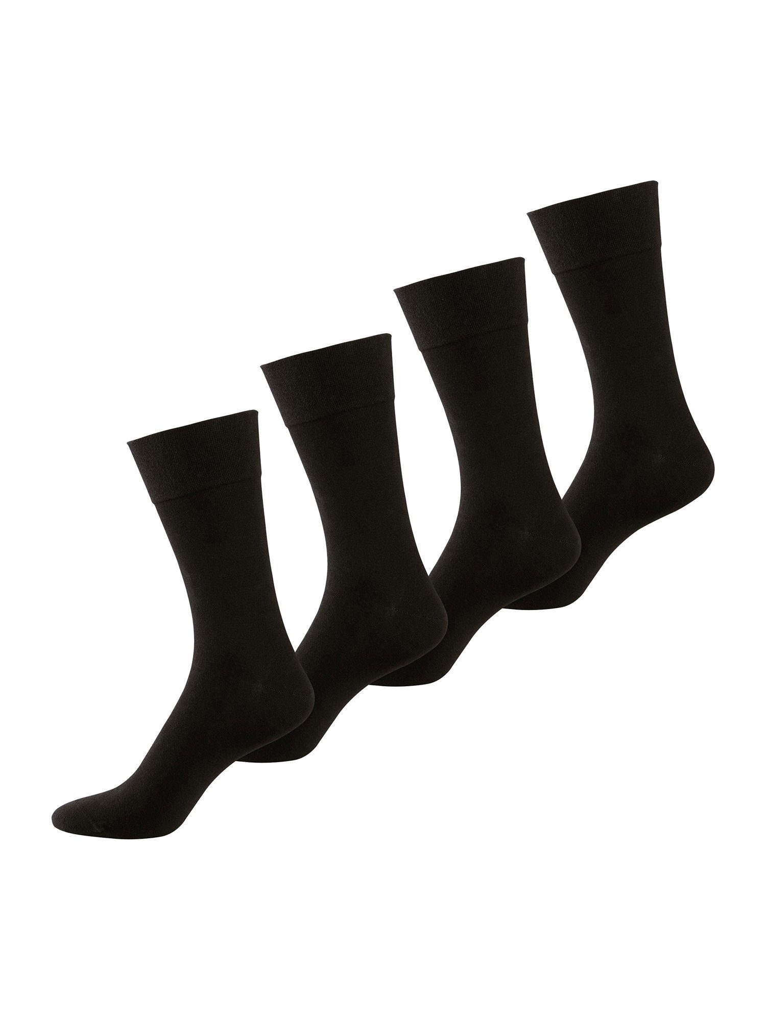 Nur Der Basicsocken Baumwolle Komfort (4-Paar) schwarz