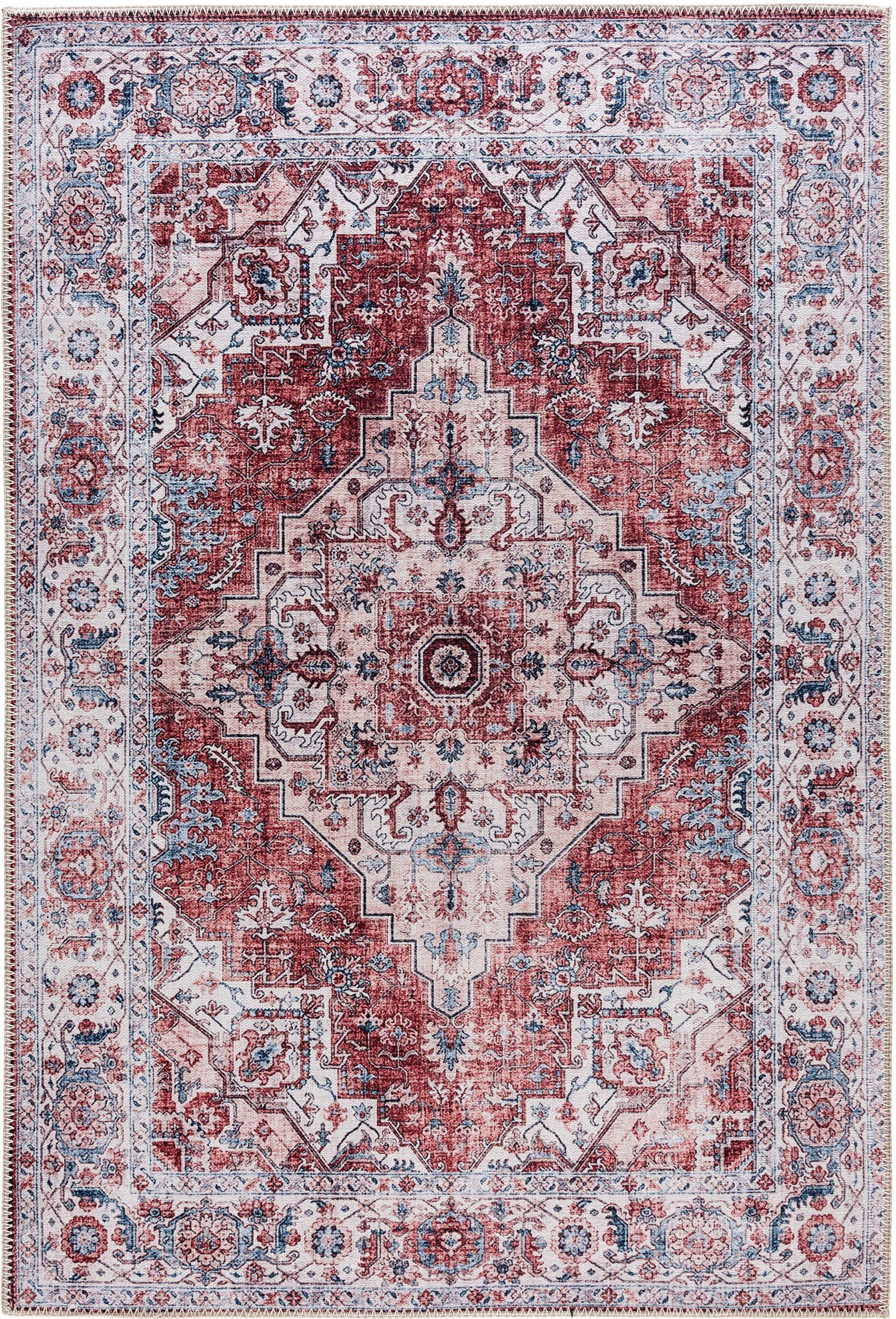Teppich Vintage 3540, Sehrazat, rechteckig, Höhe: 4 mm, Kurzflor, waschbar,  Chenille mit Baumwolle, Wohnzimmer