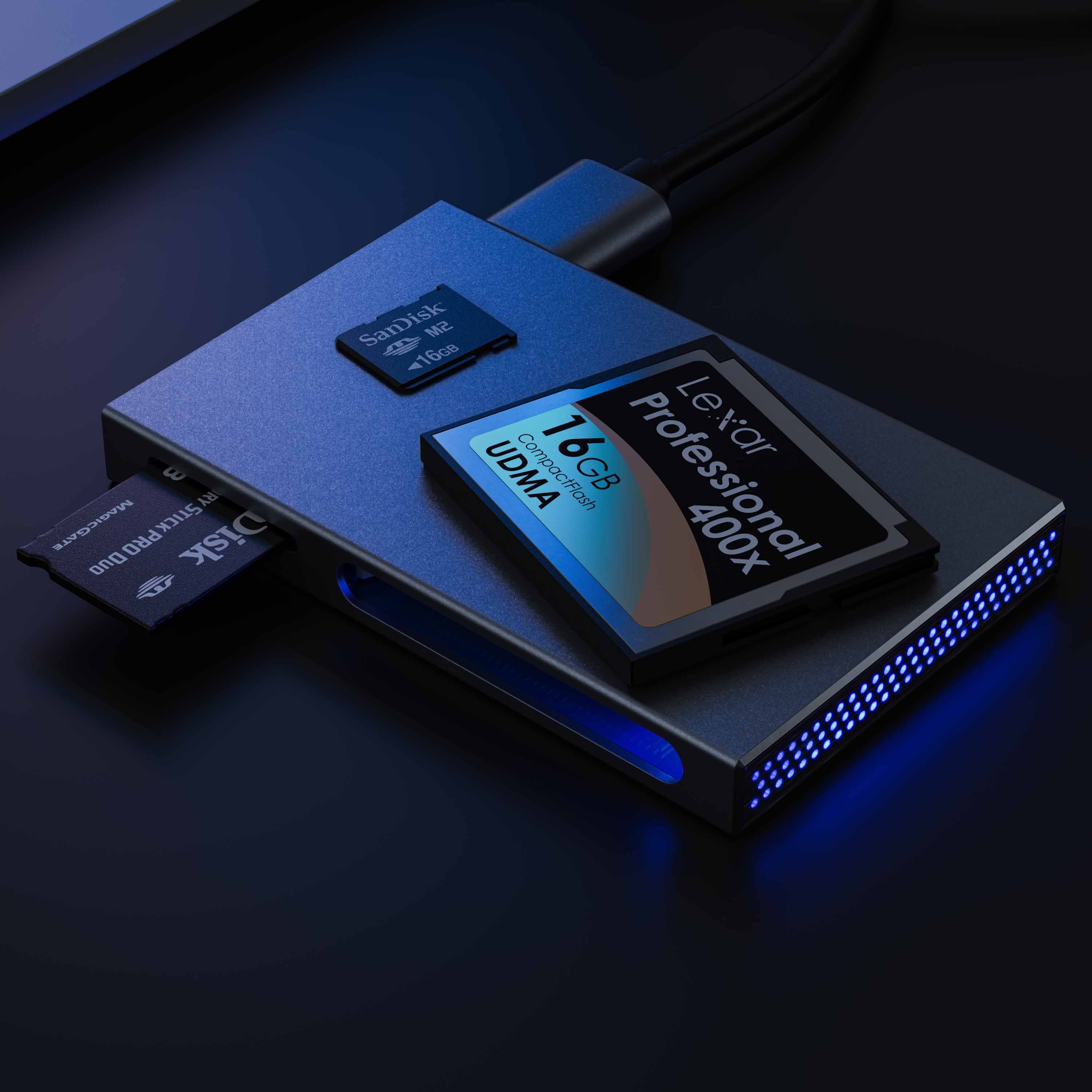 CSL USB-Adapter, 45 cm, Kartenlesegerät inkl. USB Kabel 5 in 1 Kartenleser mit USB 3.0