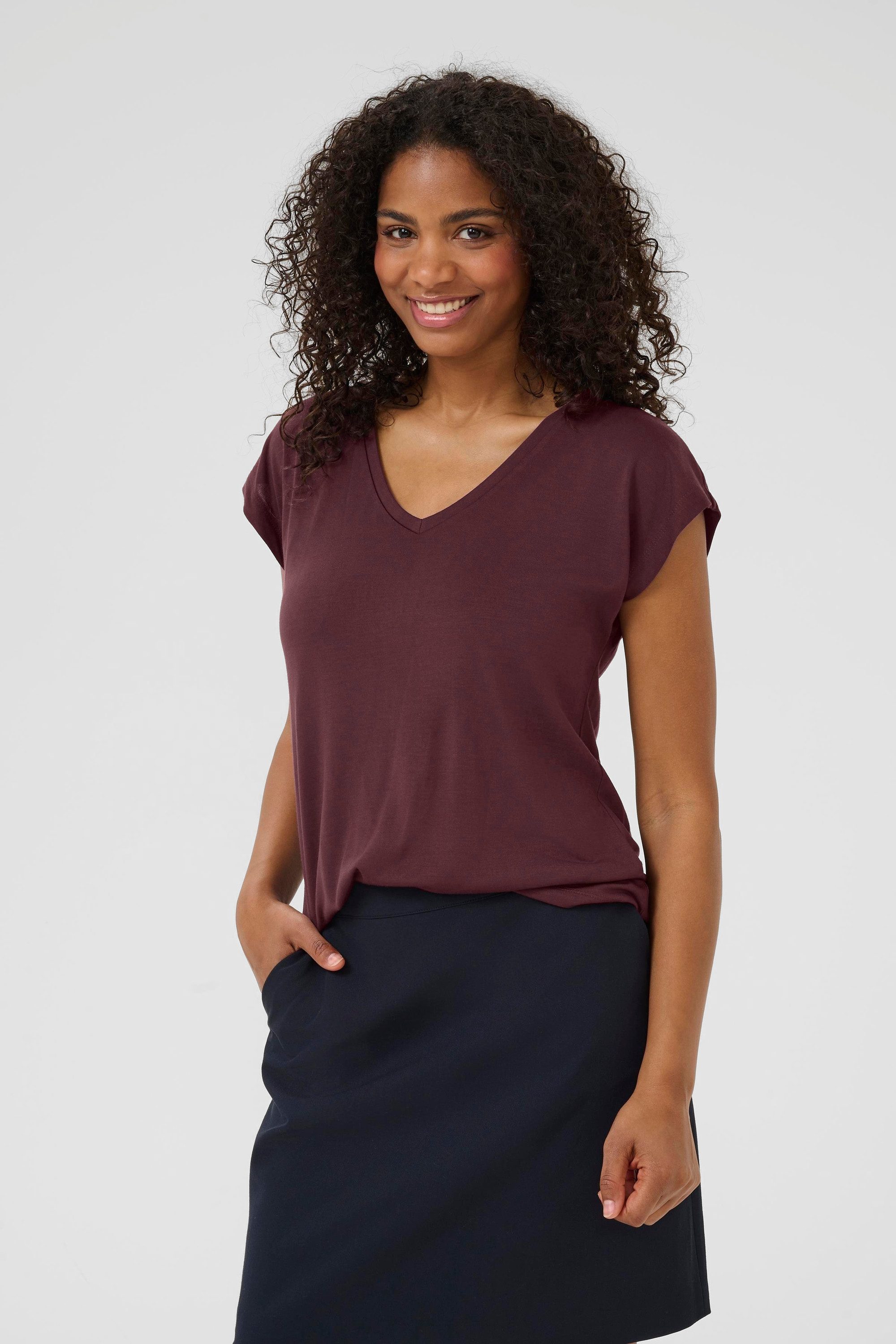 KAFFE T-Shirt T-Shirt kurzarm KAlise