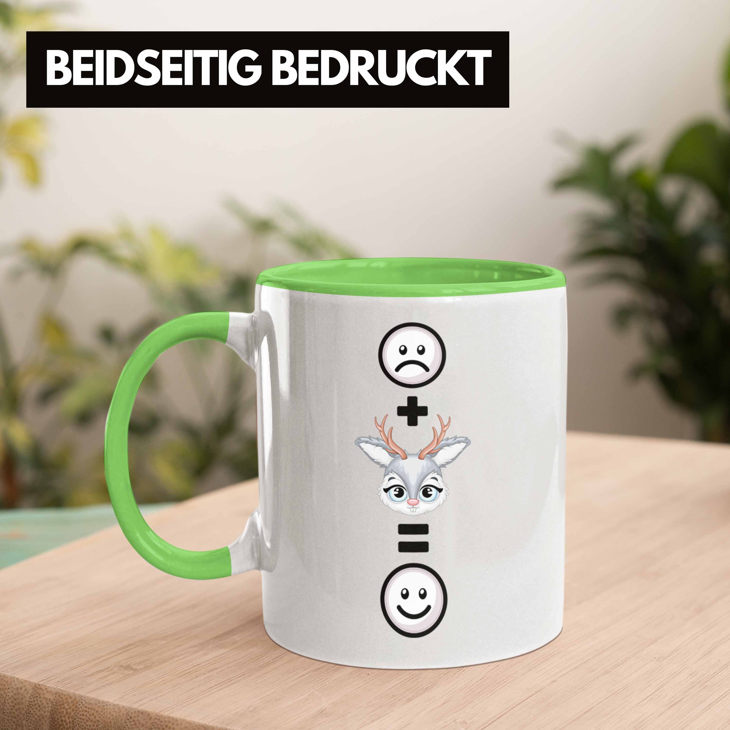 Reh für Tasse = Lustige Trendation Geschenk Geschenkidee Tasse Grün Reh-Liebhaber :(Rehe