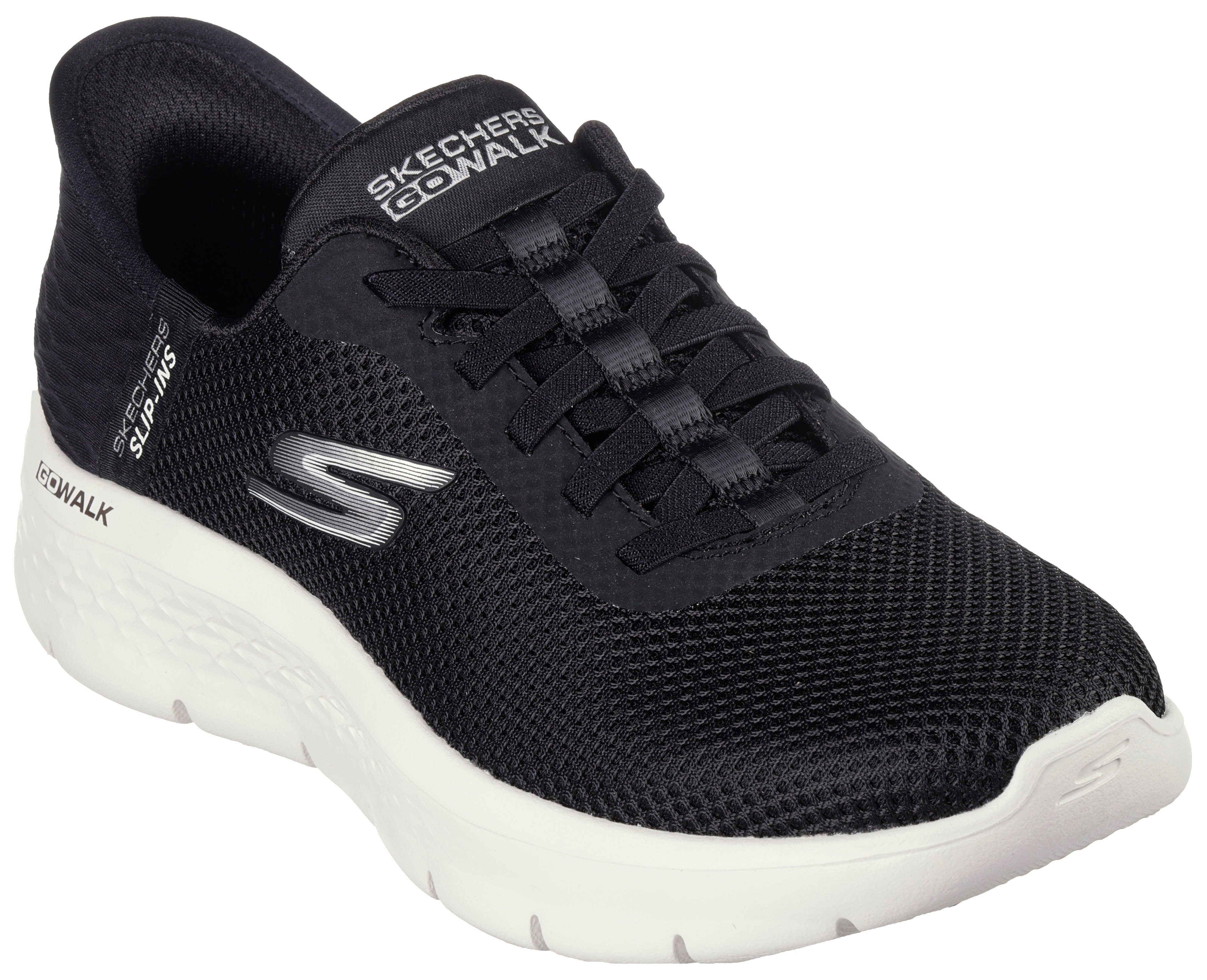 geeignet ENTRANCE Maschinenwäsche schwarz-weiß für Skechers Slip-On Sneaker WALK FLEX-GRAND GO