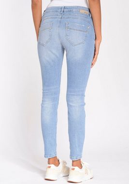 GANG Skinny-fit-Jeans 94NELE X-CROPPED mit seitlichen Dreieckseinsätzen für eine tolle Silhouette