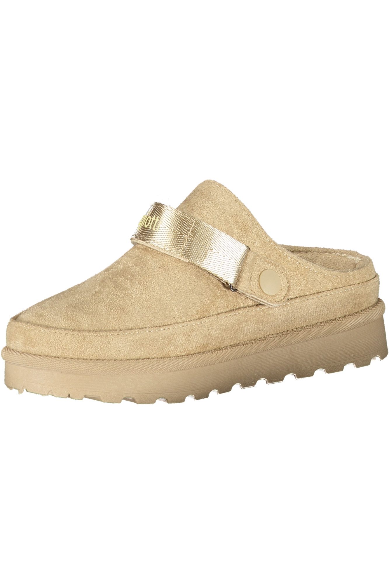 Laura Biagiotti Schlappen Elegante Damen Winter Clogs in Beige mit Fell und