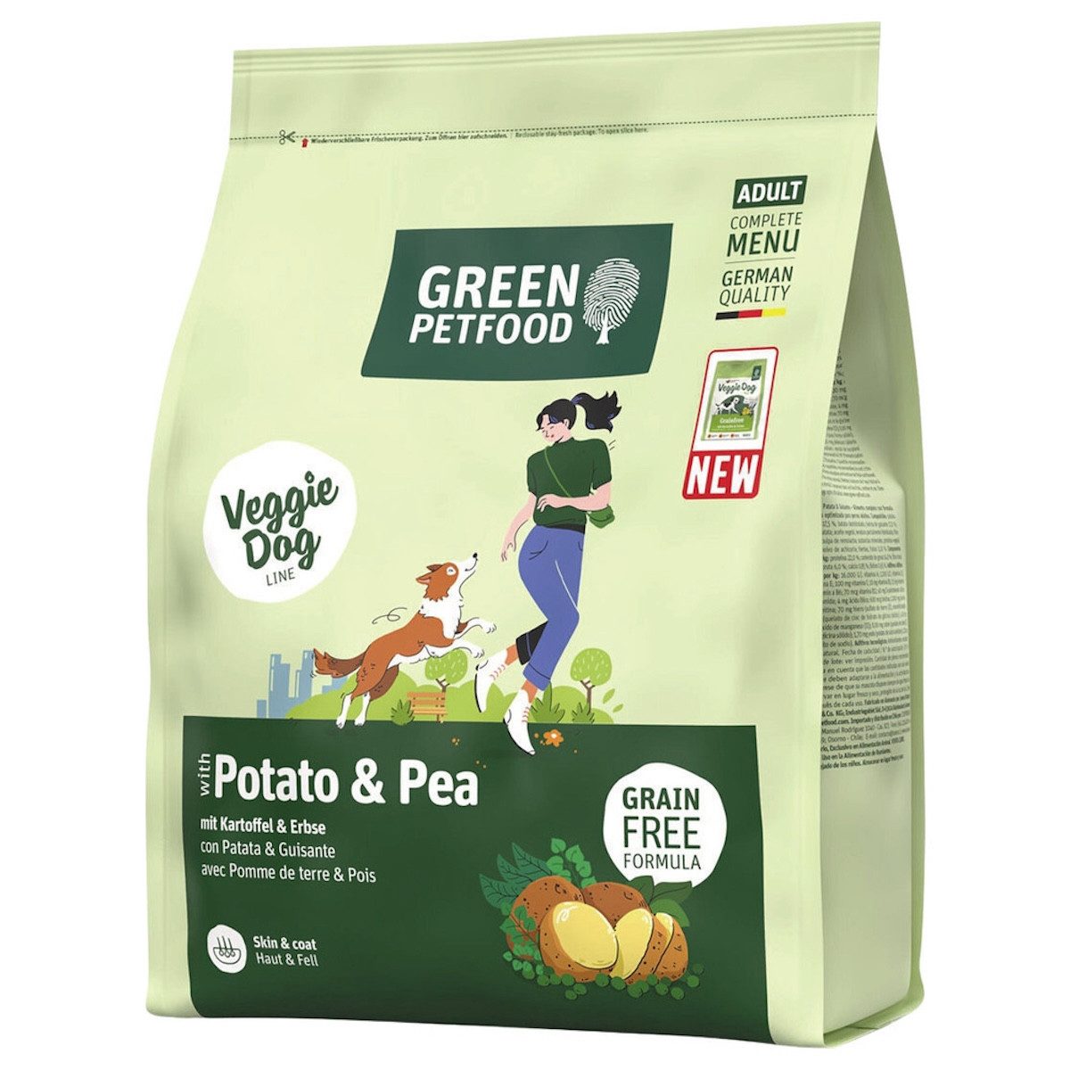 Green Petfood Potato & Pea 3 kg, Trockenfutter für: Hund