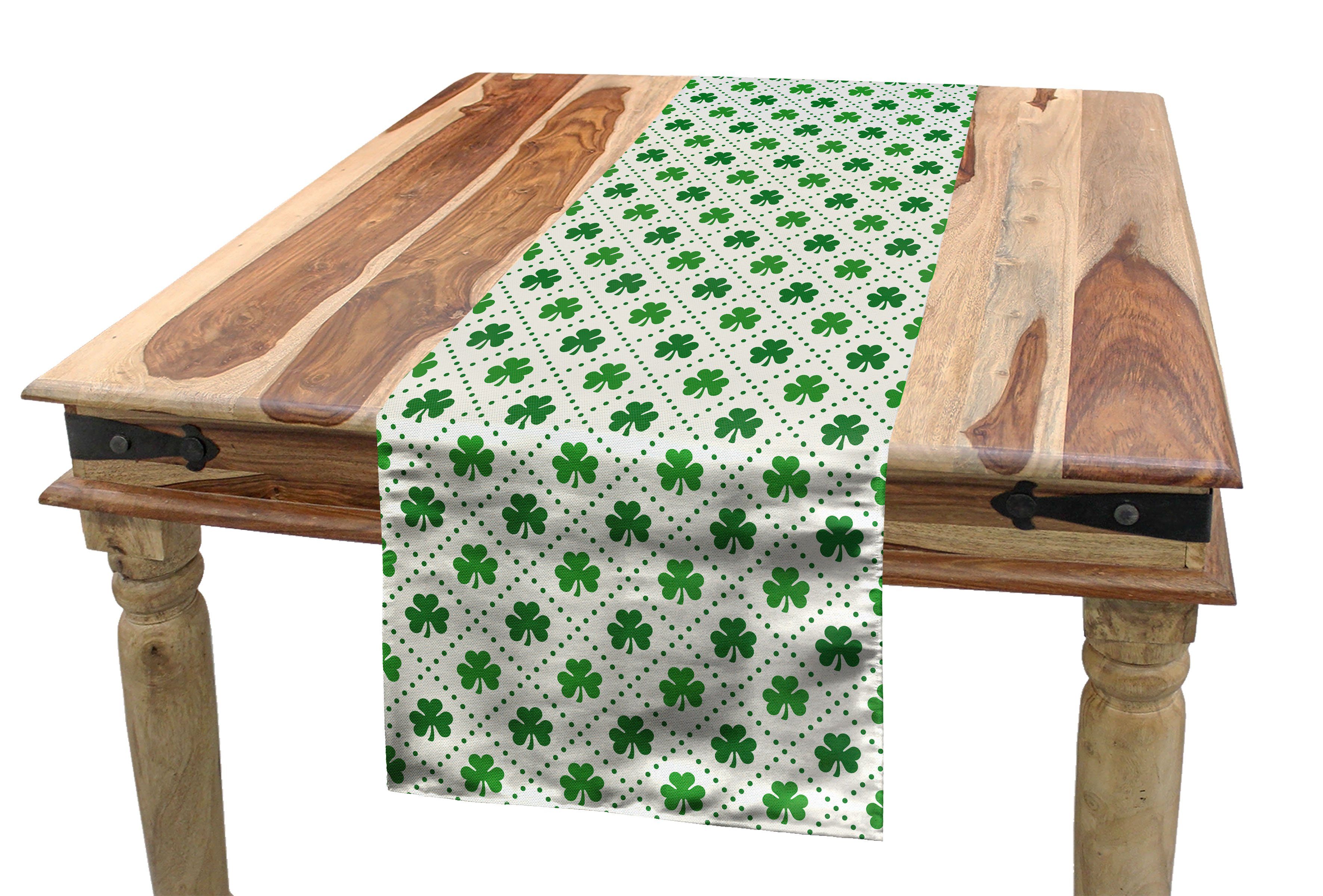 Abakuhaus Tischläufer Tischläufer, Esszimmer 4 irisch Leaf Dekorativer Rechteckiger Dots Shamrock Küche