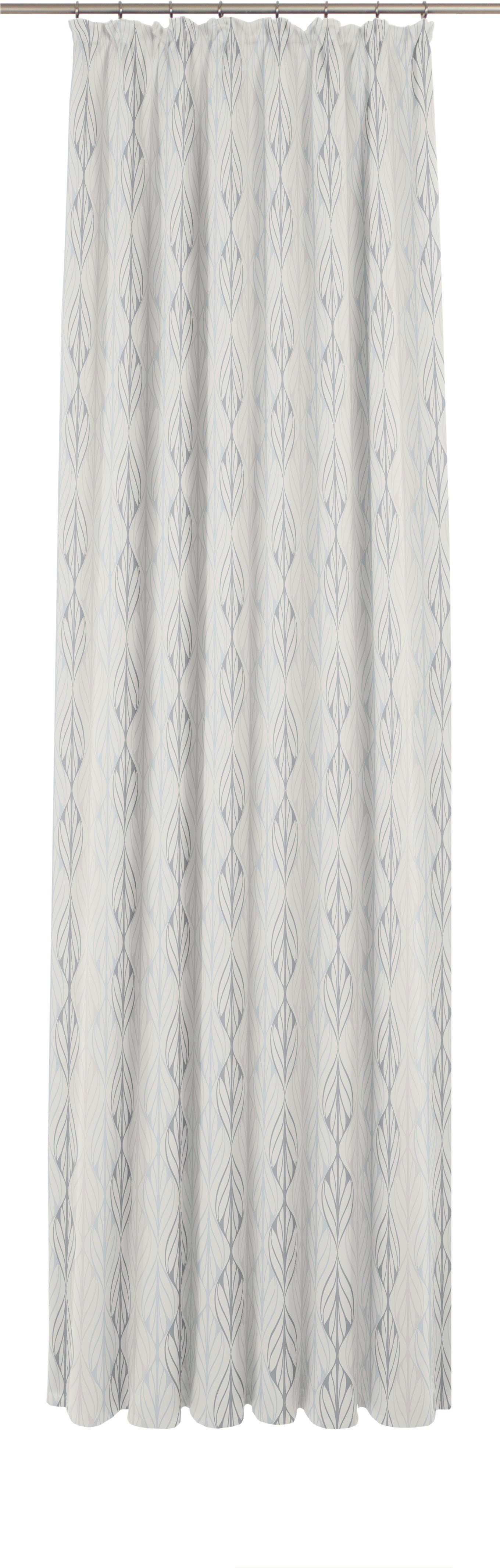 Vorhang Wave, Adam, Kräuselband (1 blickdicht, St), natur/hellgrau/beige Jacquard, aus nachhaltig Bio-Baumwolle
