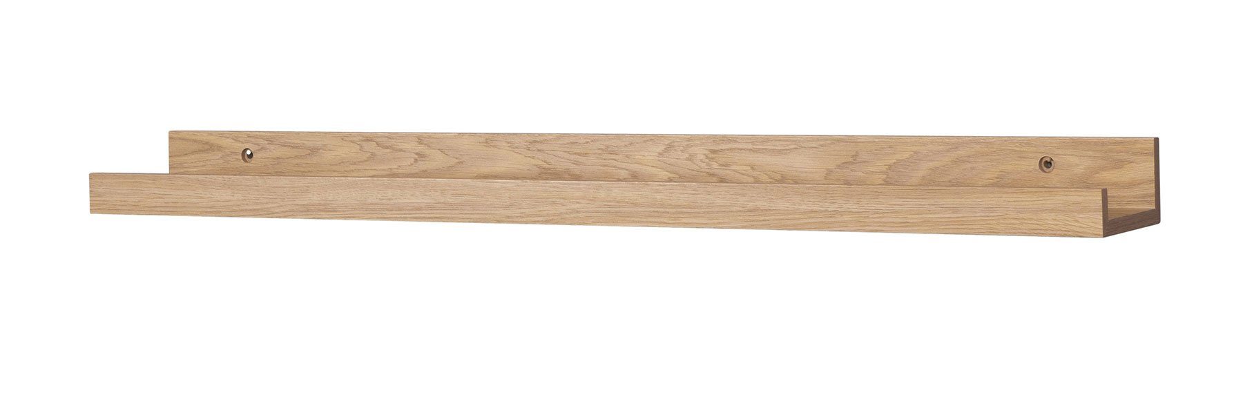 Levandeo® Bilderleiste, Bilderleiste Eiche Braun L70cm MDF Holz Wandregal Schmal Wanddeko