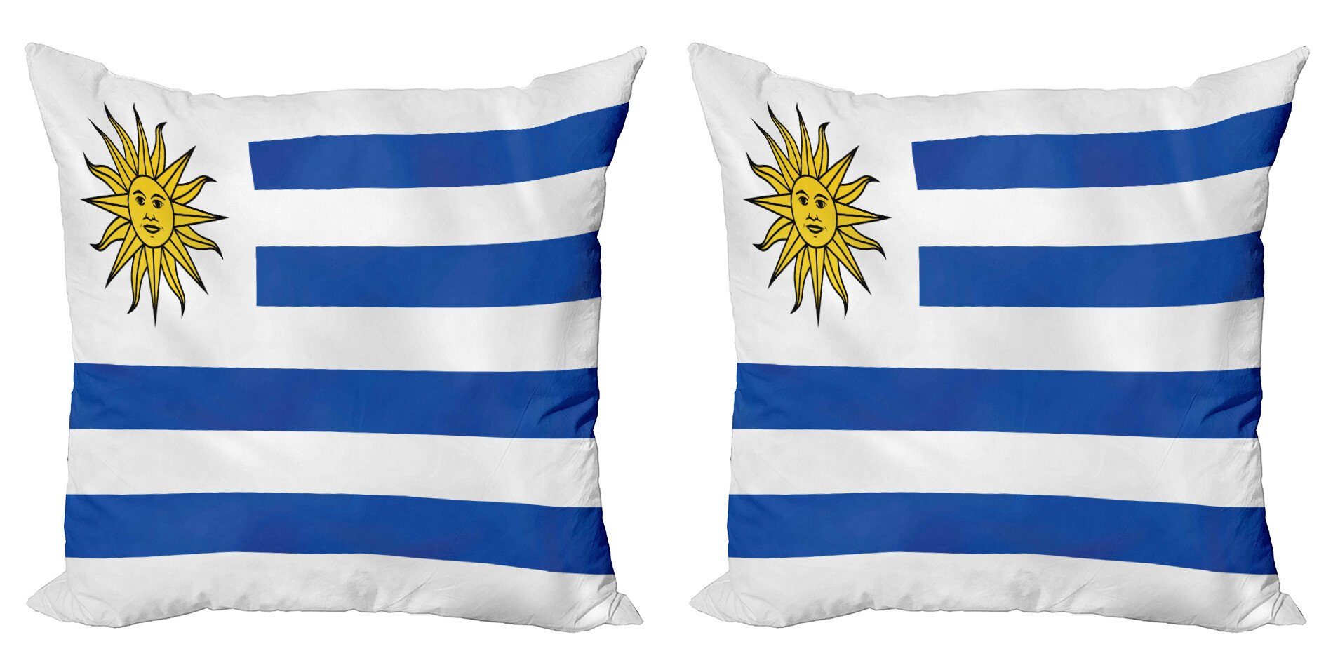 Accent Abakuhaus Doppelseitiger Stück), und Modern Sun-Flagge Kissenbezüge Streifen Uruguay (2 Einfache Digitaldruck,