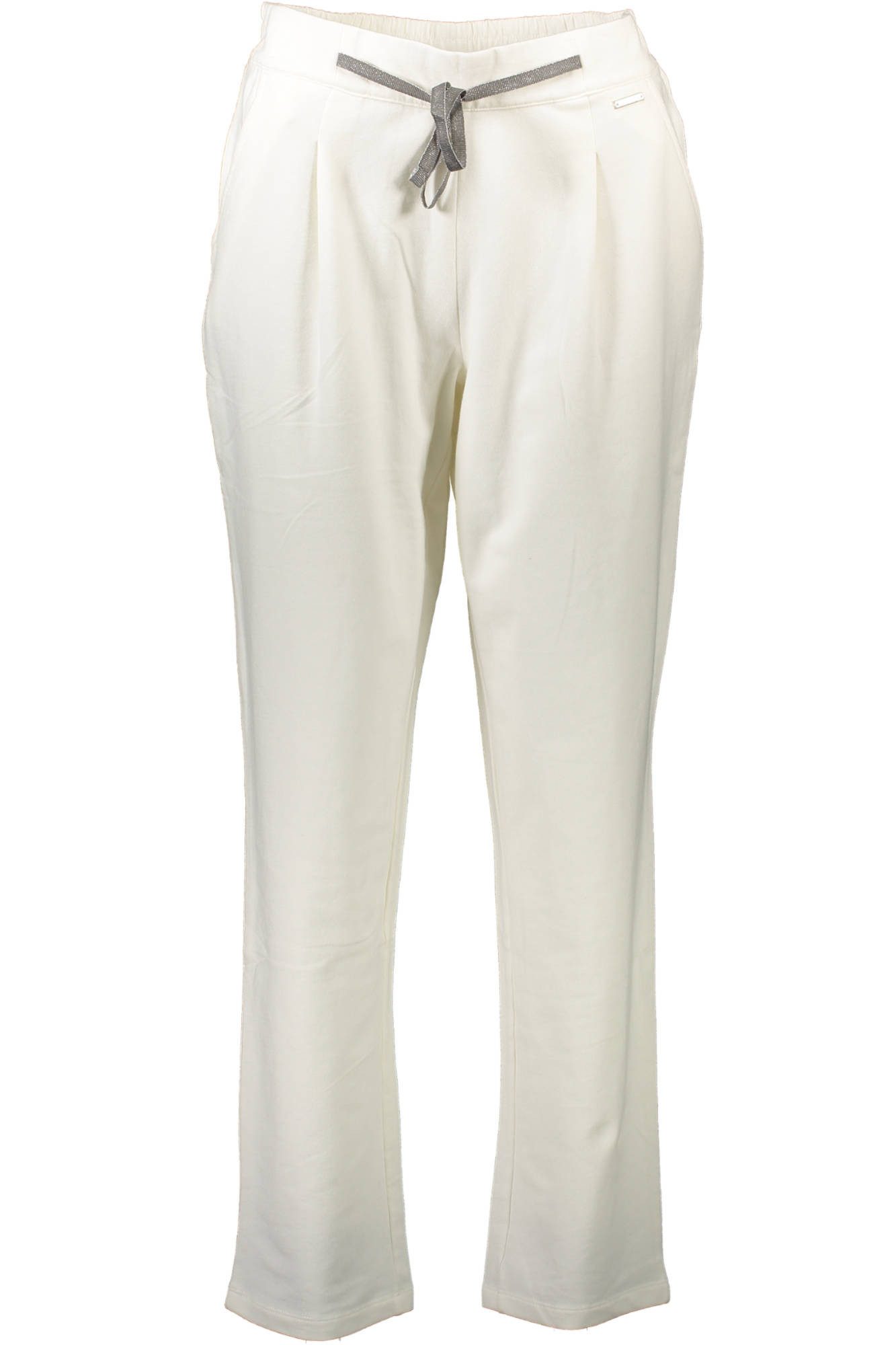 U.S. Polo 5-Pocket-Hose Damen Sporthose Weiß - Elastischer Bund, 2 Taschen, Lässiger Look