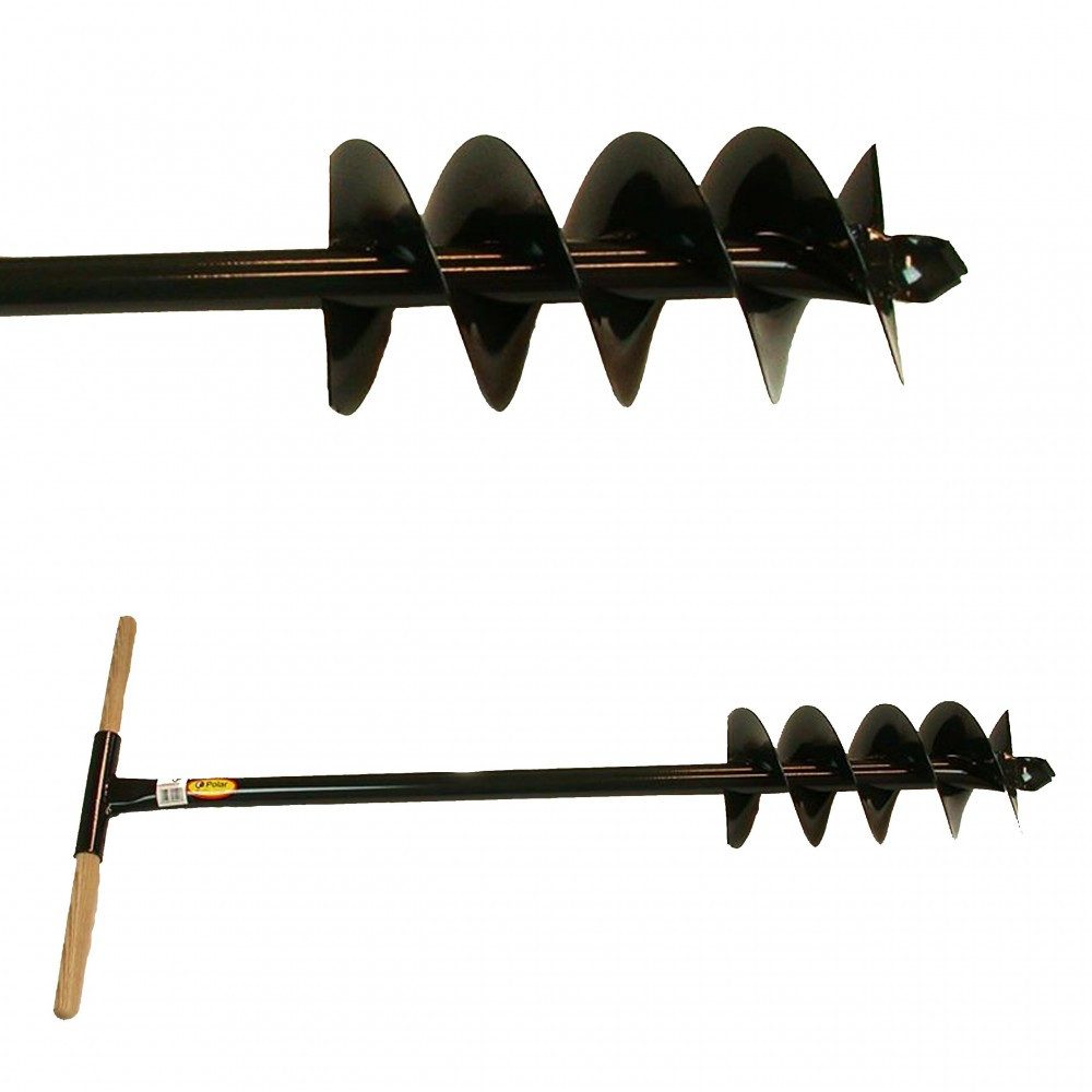 Polar Garten Handerdbohrer 5521 Erdlochbohrer Ø 150 mm Länge 105 cm, pulverbeschichtet