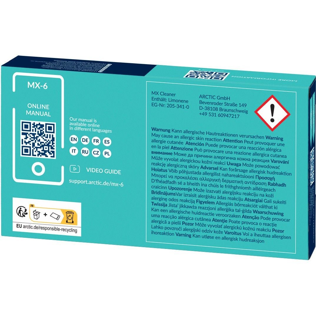 Arctic Wärmeleitpaste ARCTIC MX-6 4g inkl. 6x MX Cleaner – Bild 3 von 3