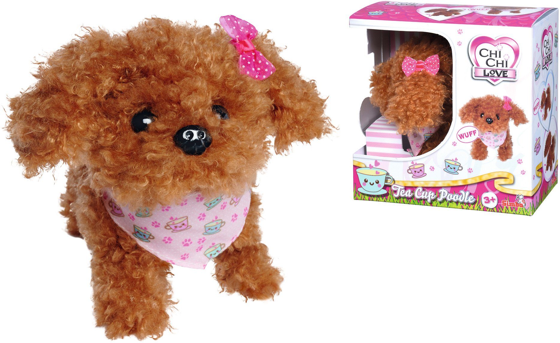 SIMBA Plüschfigur Chi Chi Love, Tea Cup Poodle Puppy, mit Soundeffekten günstig online kaufen