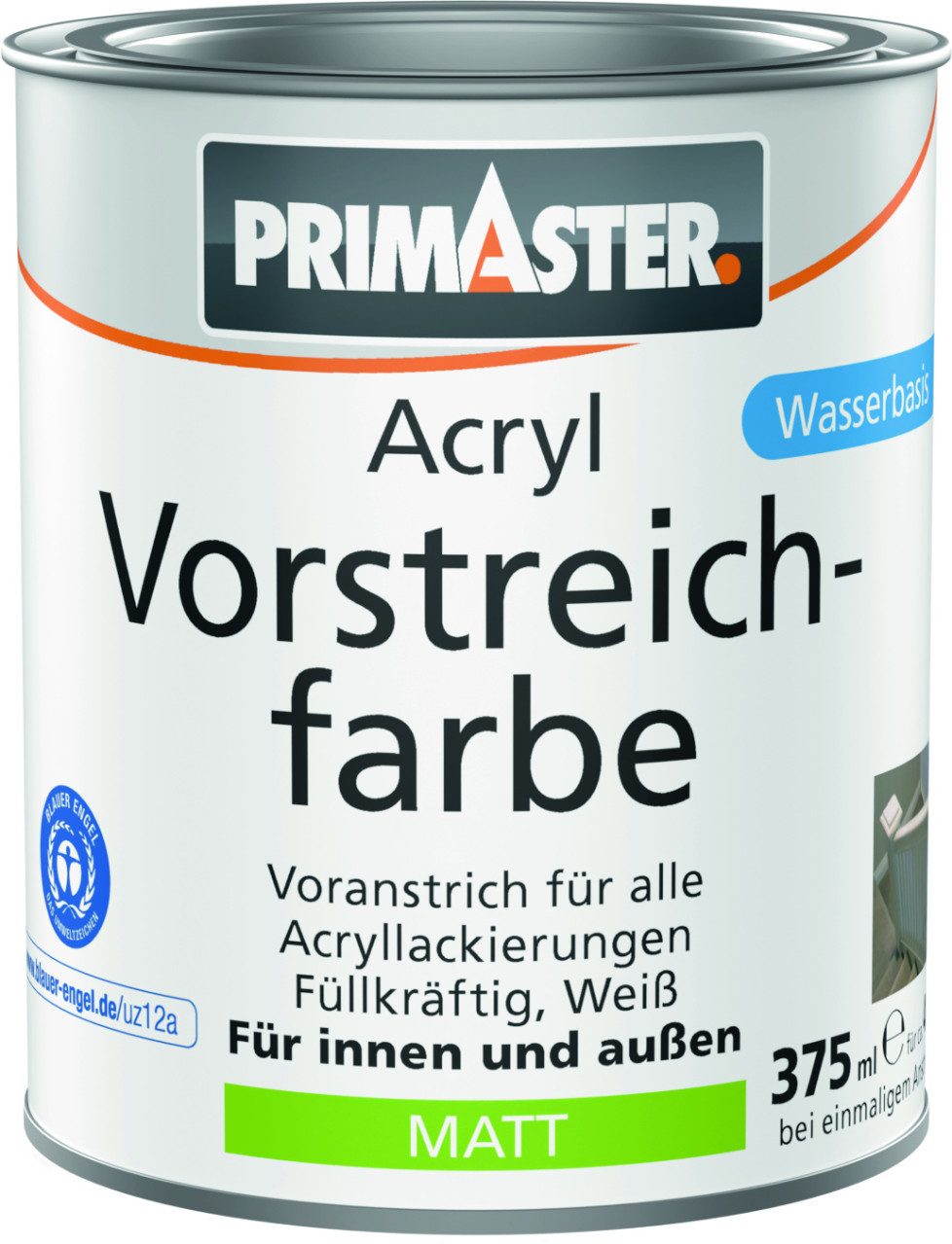 Primaster Acryl-Vorstrichgrund Primaster Acryl Vorstreichfarbe 375 ml weiß
