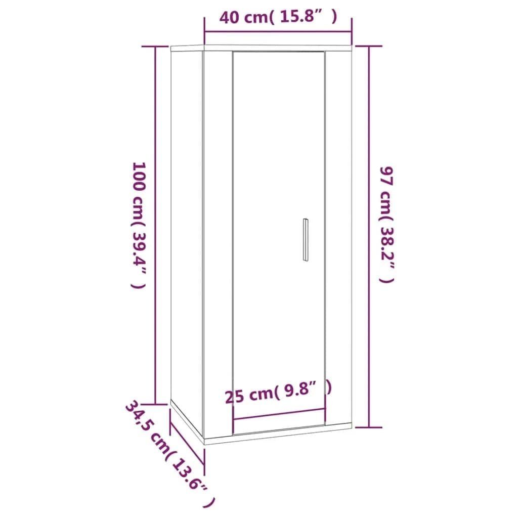 5-tlg. Holzwerkstoff (5-St) TV-Schrank-Set TV-Schrank vidaXL Schwarz