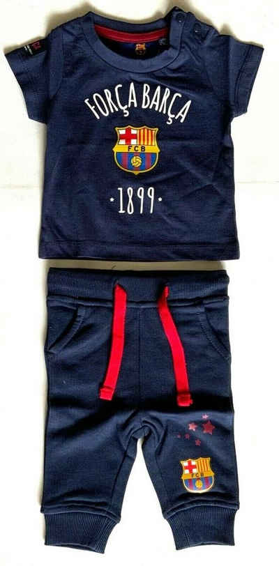 Jogginganzug FC Barcelona Kinder Set, FC Barcelona Baby Joggers & T-Shirts FC Barcelona. Blau (2-tlg)