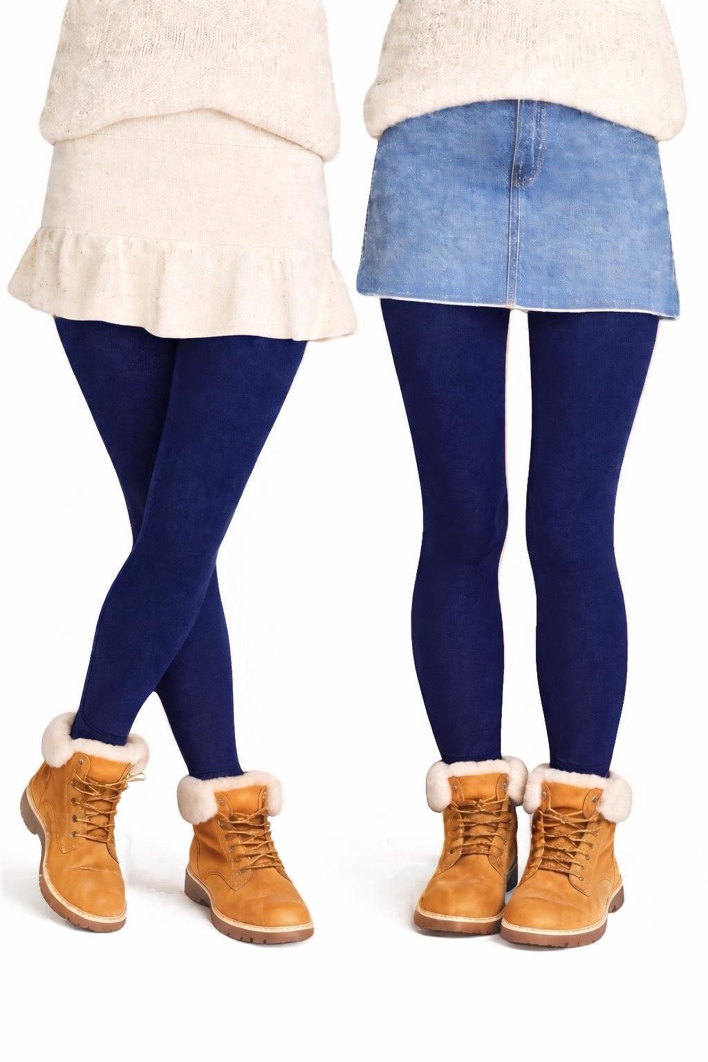 Thermostrumpfhose 2 Warme Kinder Thermo Strumpfhose geflauscht Vollfrottee Innenfleece
