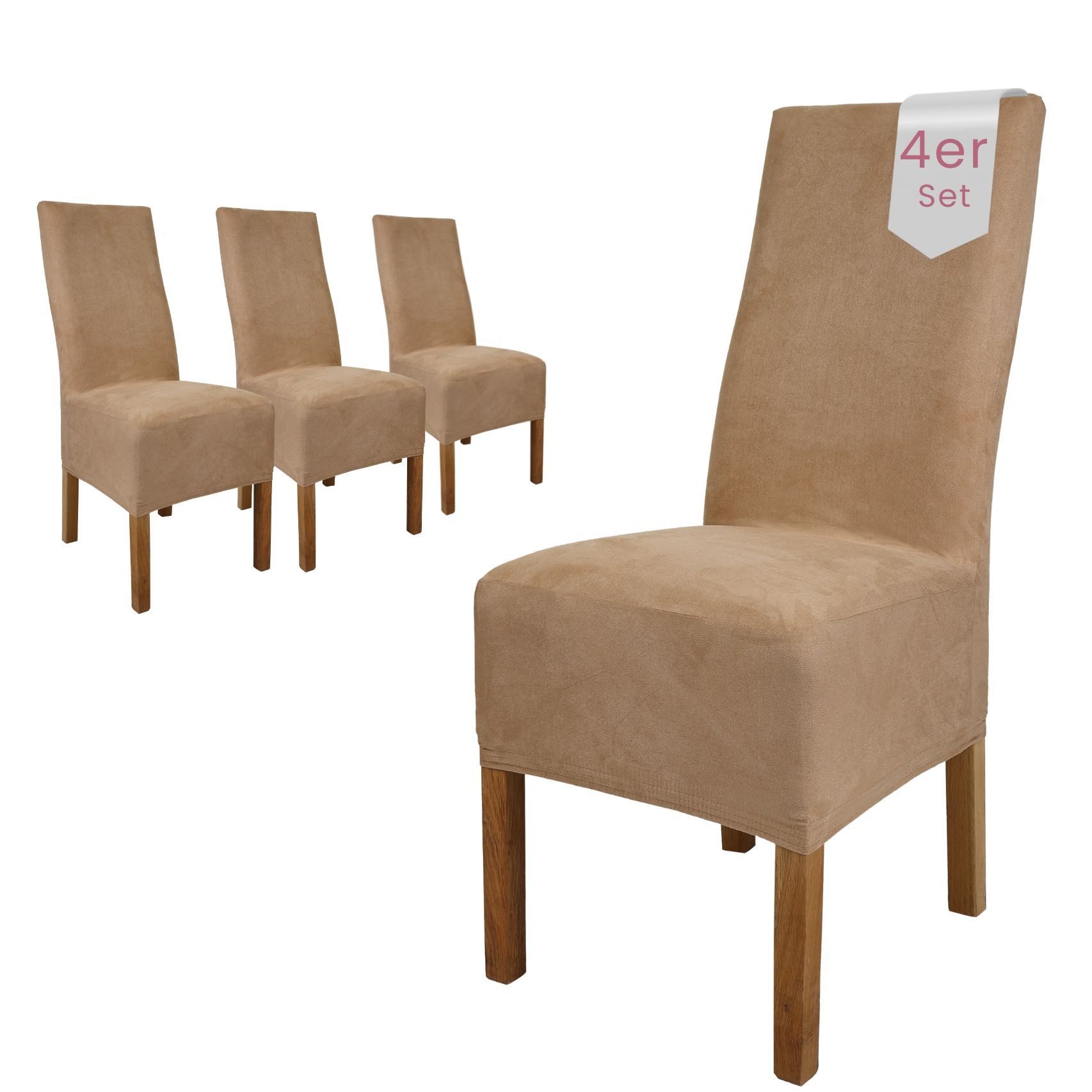 sh SCHEFFLER-HOME LIVE HOMESTYLE Stuhlhusse Leon Stoff Veltara, Premium-Microfaser Veltara in edler Wildleder-Optik