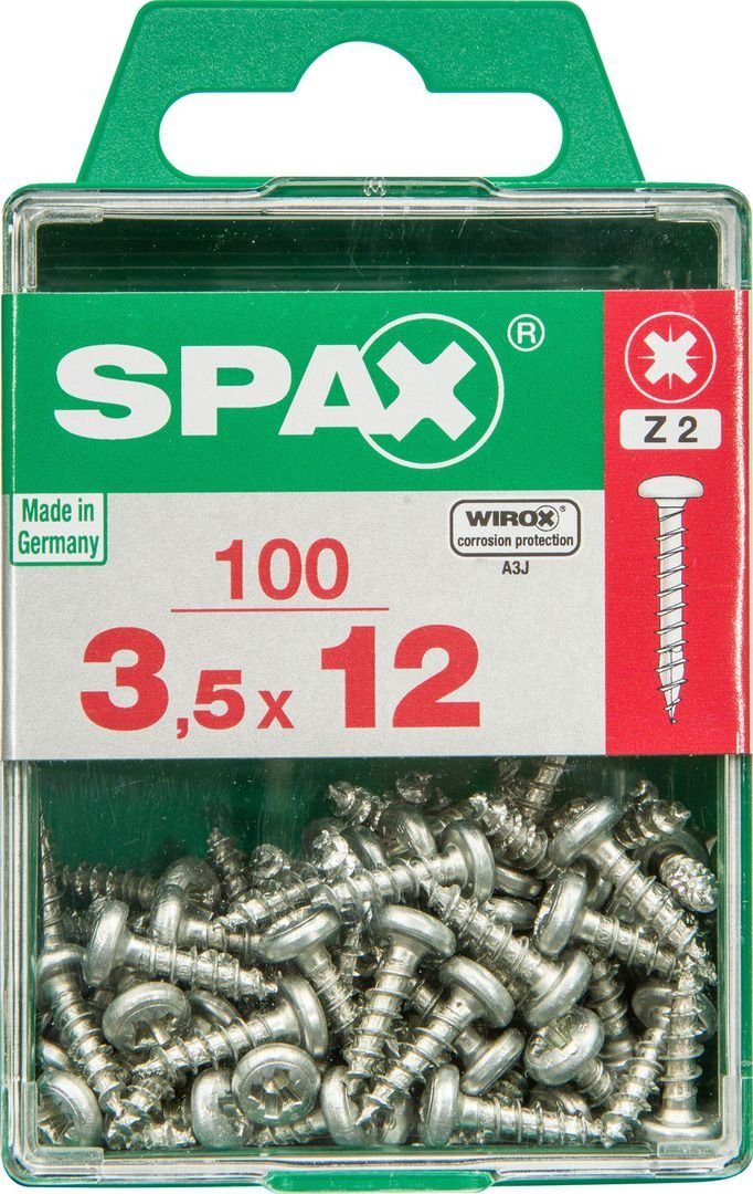 3.5 mm 20 Universalschrauben - Holzbauschraube SPAX 100 12 x Spax TX